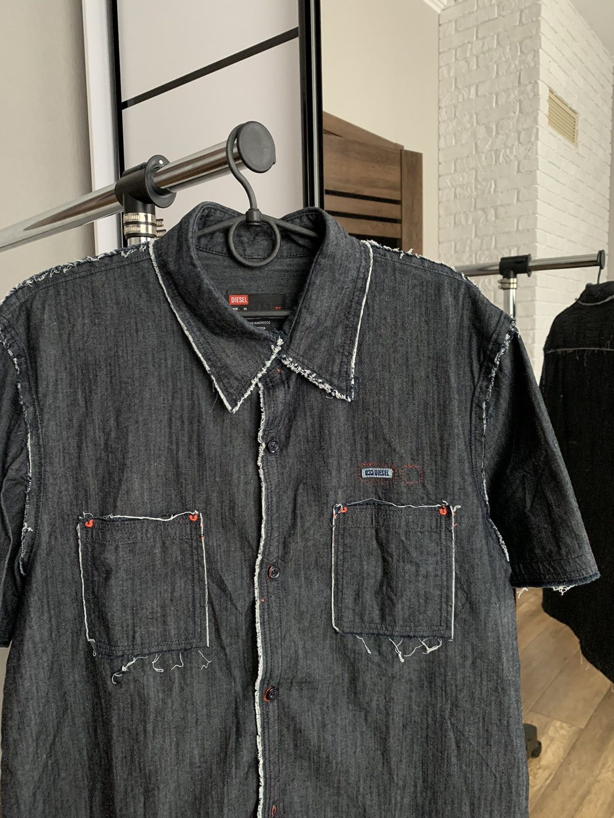 Diesel Diesel Denim Vintage Shirt 90s Logo Distressed Size US XL / EU 56 / 4 - 4 Thumbnail