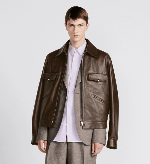 Dior o1w1db10525 483L41 Zipped Jacket in Brown Size US S / EU 44-46 / 1 - 4 Thumbnail