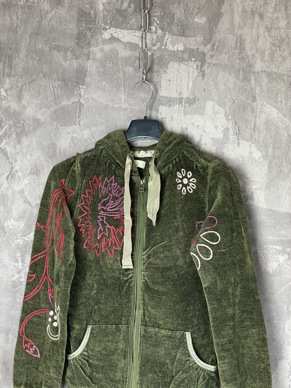 Japanese Brand × Vintage Y2K Vintage Faded Hoodie 00s Diesel Sweater Japanese Style Size S / US 4 / IT 40 - 2 Thumbnail