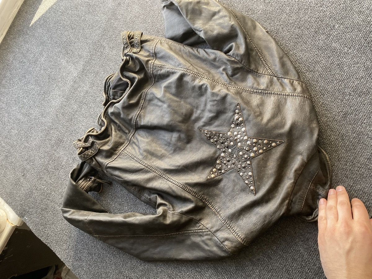 Other 🔥Opium Punk Blue Monkey Gothic Alt Emo Leather Jacket moto Size XL / US 12-14 / IT 48-50 - 14 Thumbnail