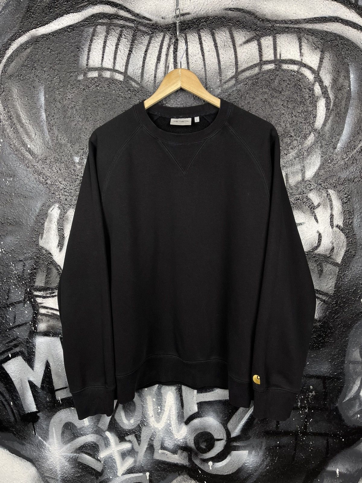 Carhartt Carhartt WIP Chase Sweat Black Basic Sweatshirt Men’s Size L Size US L / EU 52-54 / 3 - 2 Thumbnail