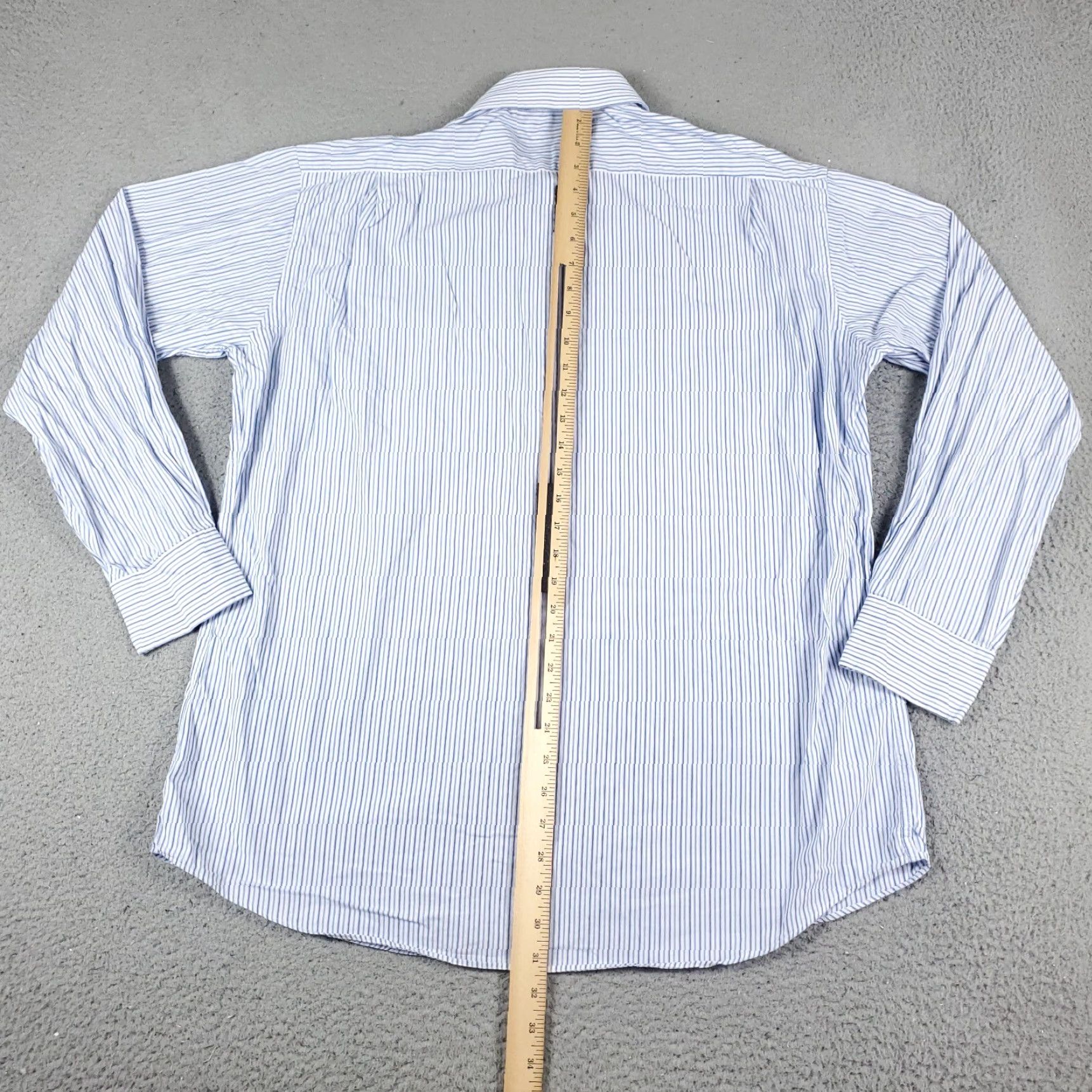 Tommy Hilfiger Tommy Hilfiger Shirt Adult Large Blue Striped Button-Up Long Sleeve Cotton Casual Classic Preppy Mens Size US L / EU 52-54 / 3 - 3 Thumbnail