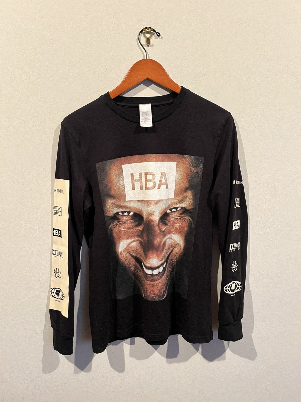 image of Hood By Air Aphex Twin Longsleeve in Black, Men's (Size Small)