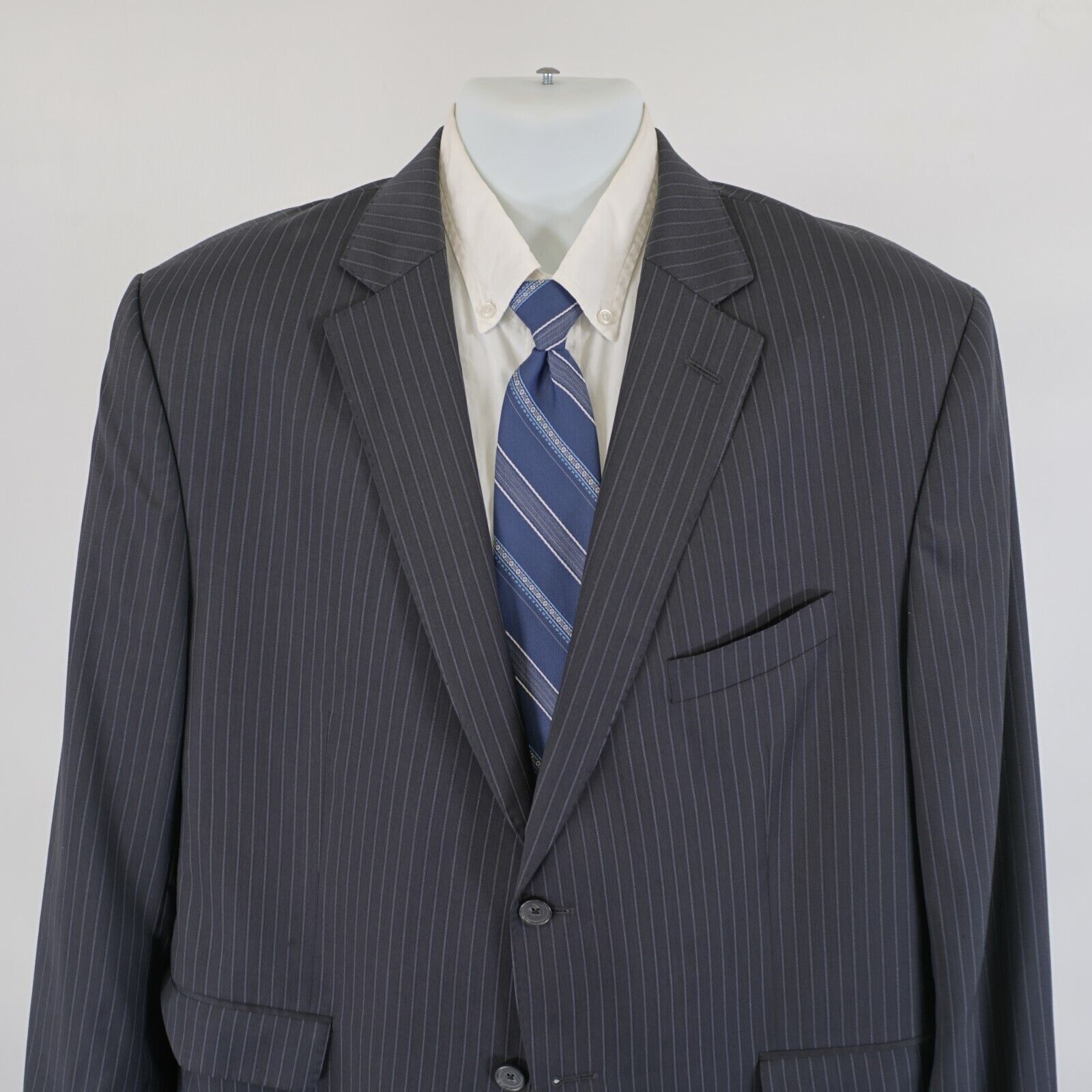 Loro Piana Loro Piana Cremieux Super 130s Wool Gray Striped Denver CT 4 Size 44S - 1 Thumbnail