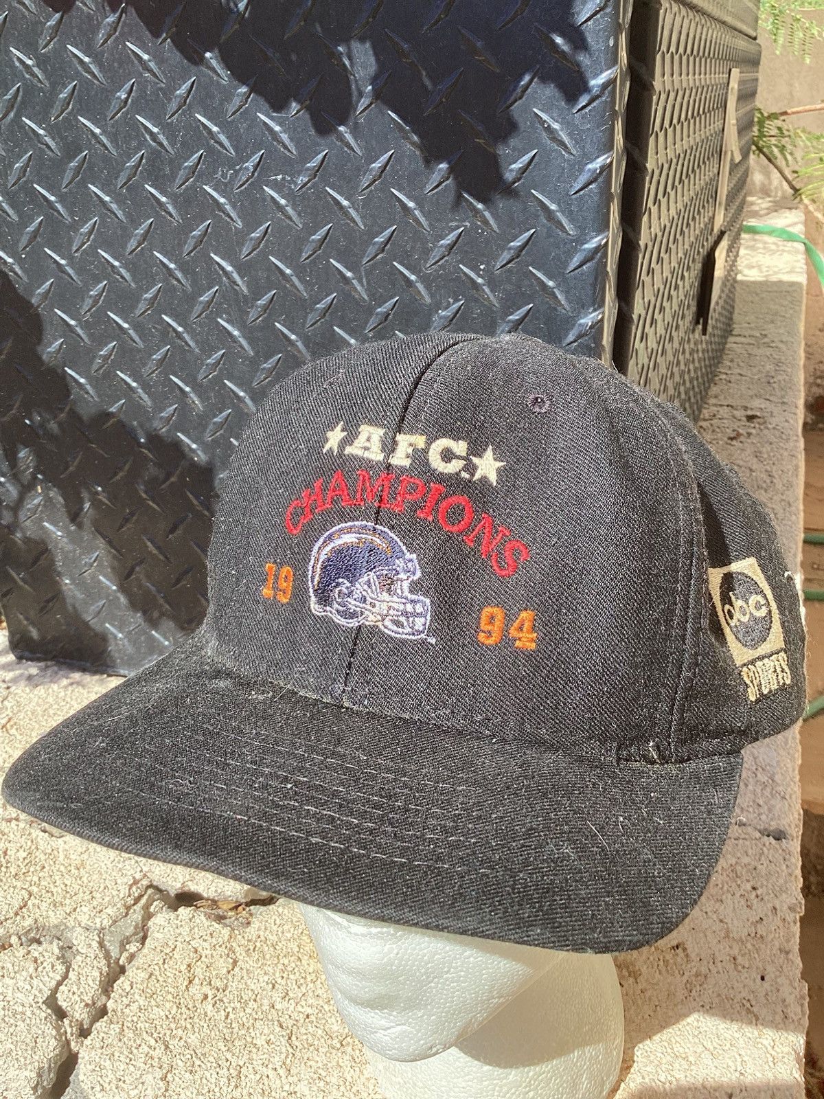 Nutmeg Vtg 94 AFC champion San Diego Chargers nutmeg adjustable hat Size ONE SIZE - 1 Thumbnail