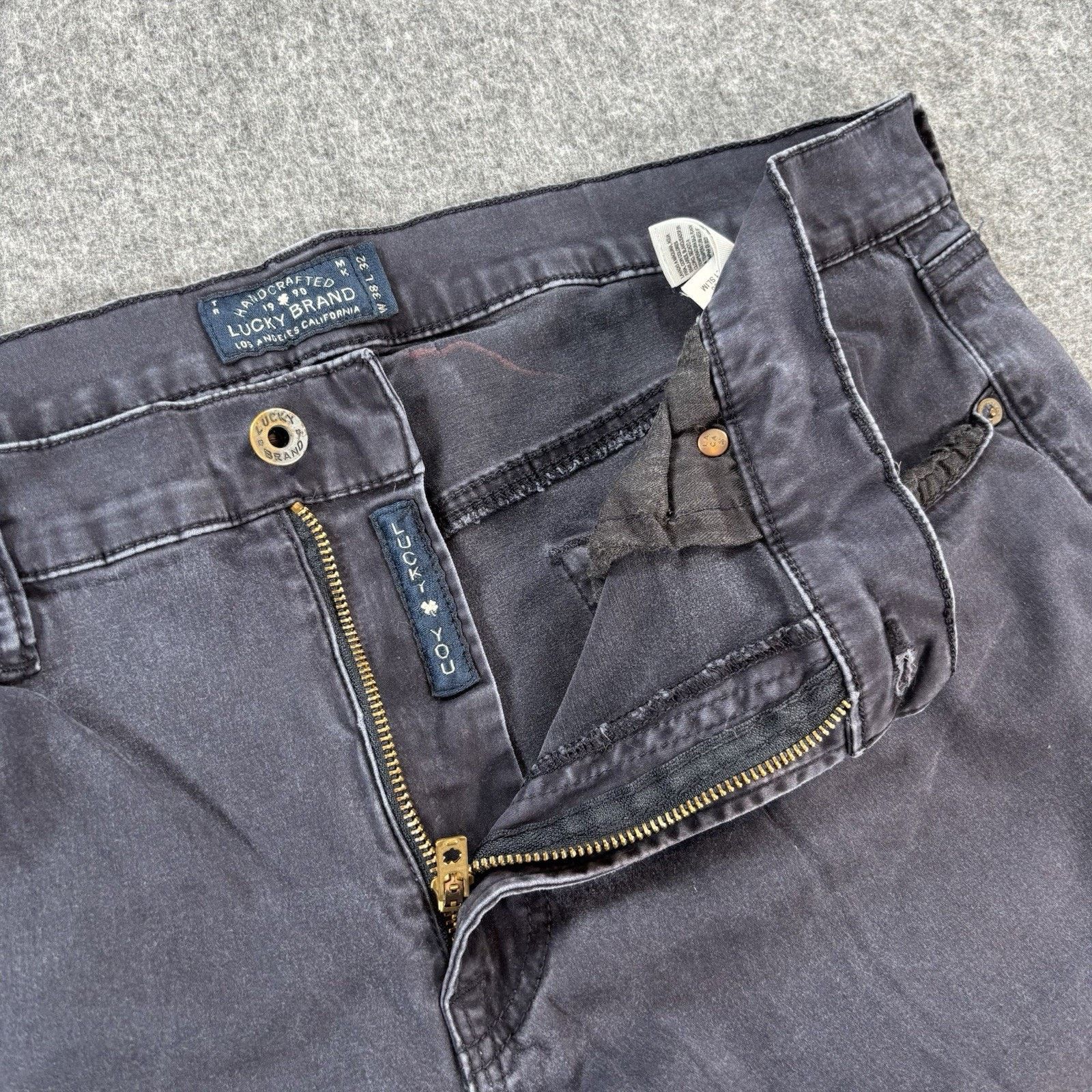 Lucky Brand Lucky Brand 121 Heritage Slim Jeans Mens 38x32 Faded Black Size US 38 / EU 54 - 2 Thumbnail
