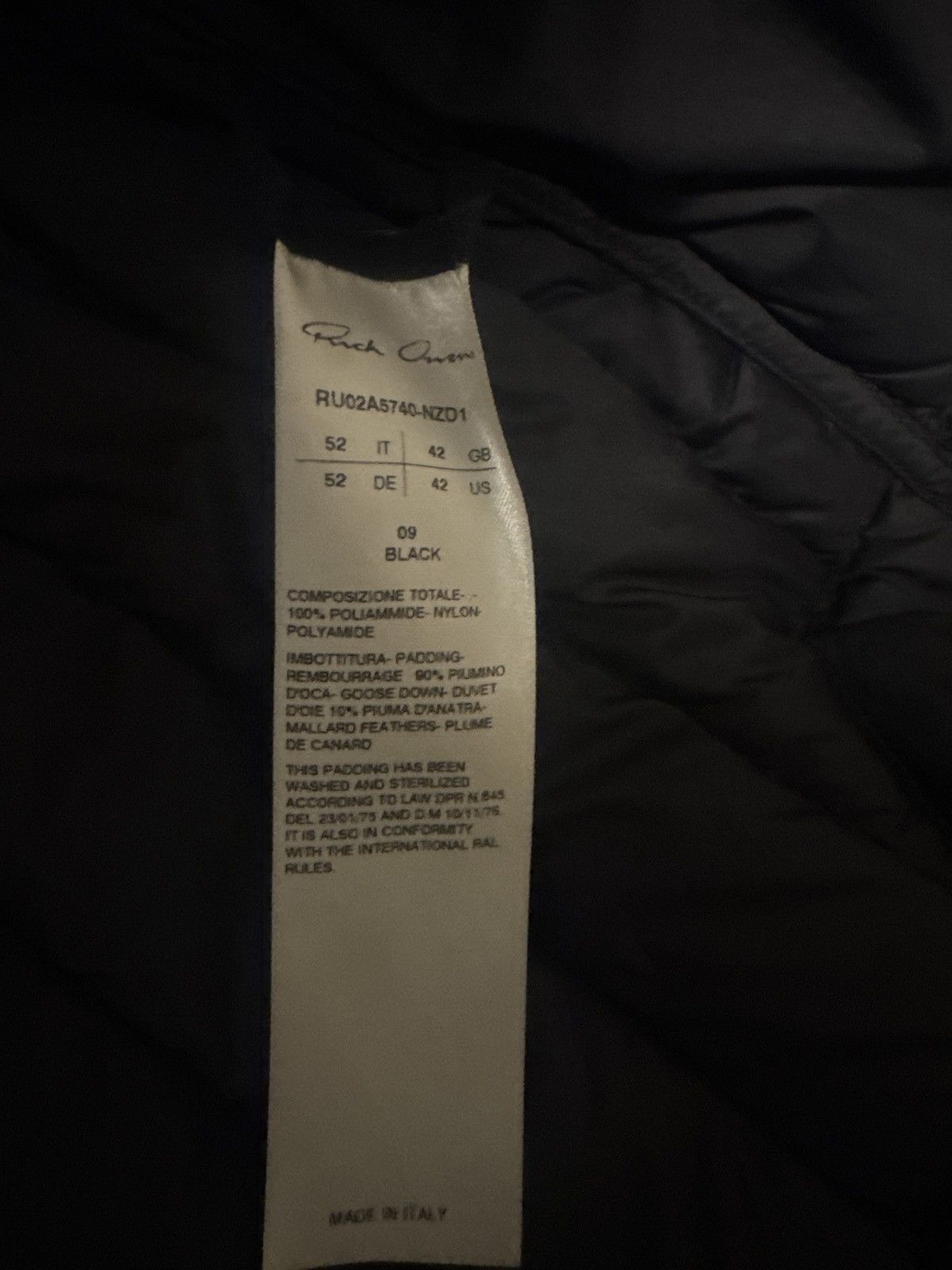 Designer × Rick Owens RICK OWENS GETHSEMANE F/W 21 BLACK CARGO QUILTED DOWN VEST Size US L / EU 52-54 / 3 - 7 Thumbnail