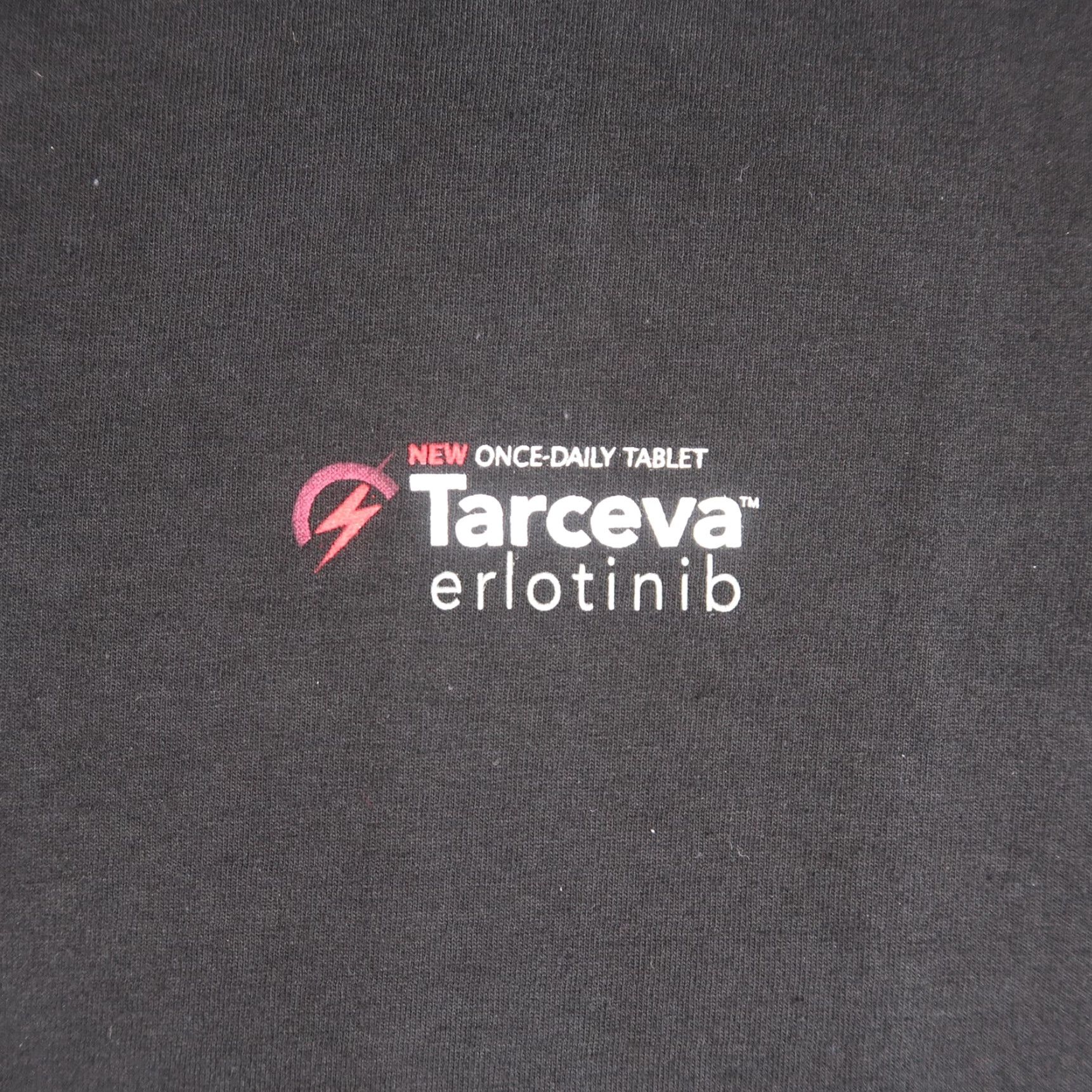 AAA VTG Tarceva Break Through Tour Cancer Medication T Shirt 2XL Black Mens Long Sleeve Crew Neck Graphic Print AAA Cotton Regular | 1900s? Size US XXL / EU 58 / 5 - 3 Thumbnail