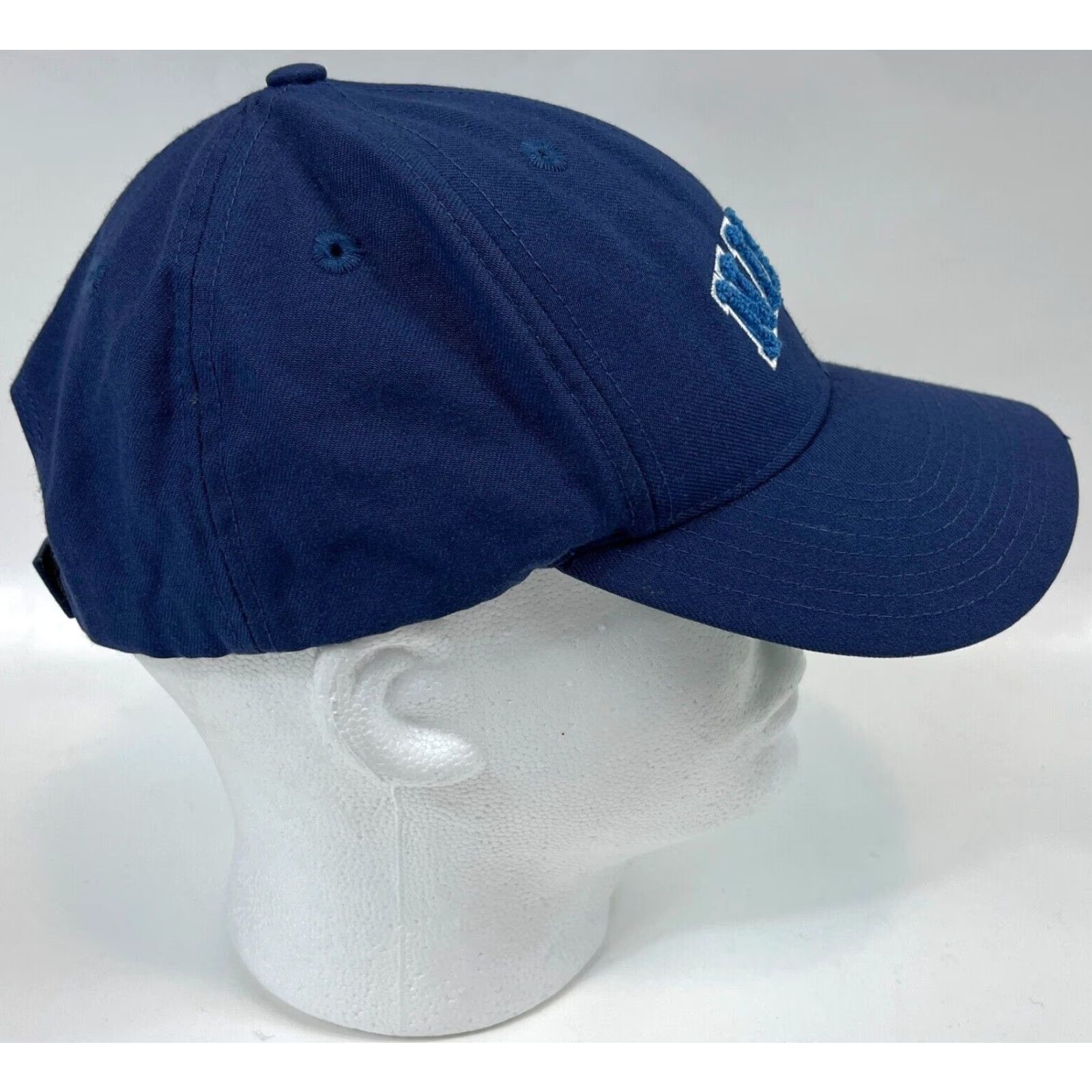 Nike VINTAGE Nike Strapback Hat Cap Wool Blend Embroidered Spellout Navy Blue One Size Adjustable Unisex Adults Baseball Cap Mens Womens Boys Girls Size ONE SIZE - 4 Thumbnail