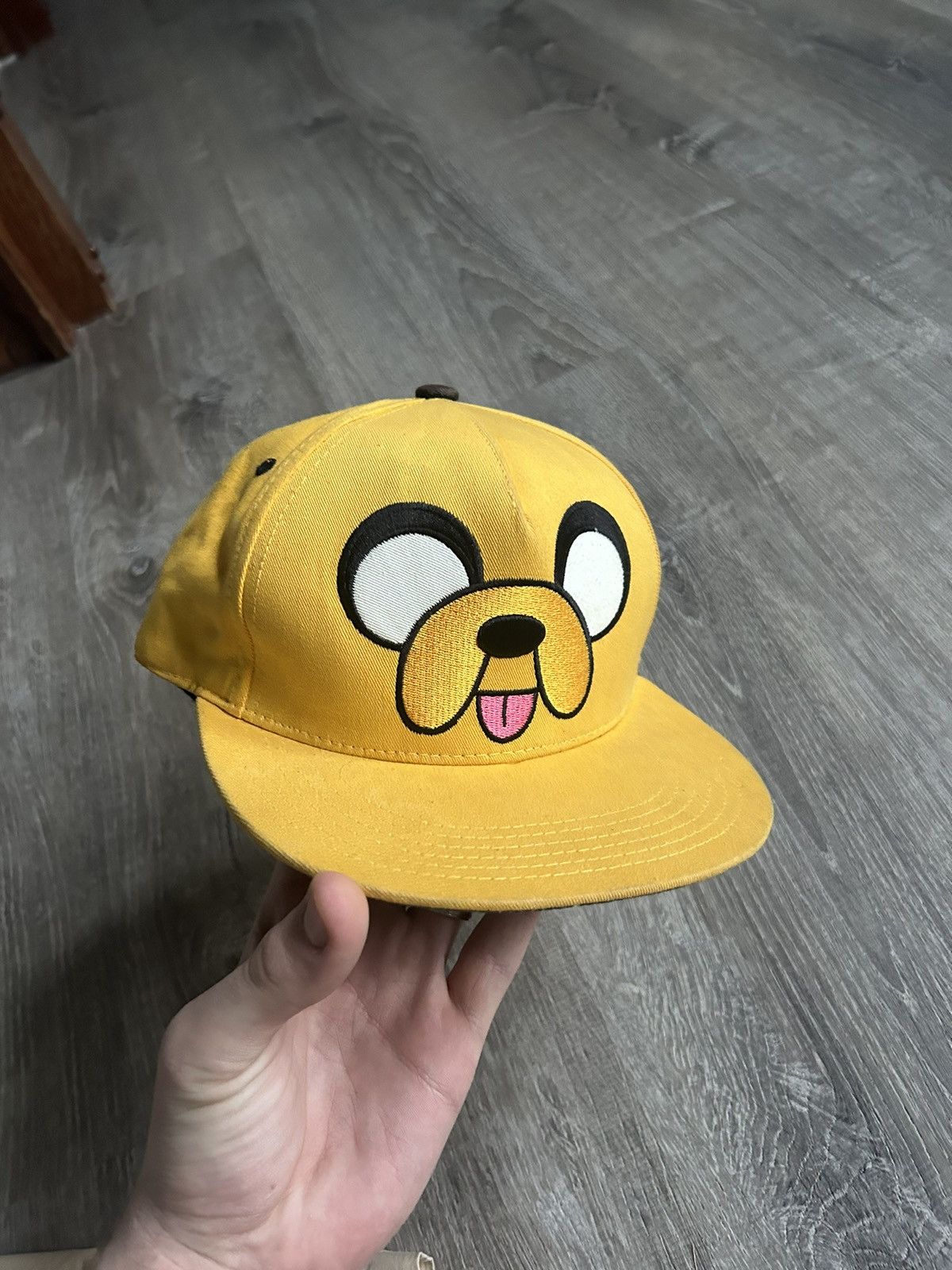 Cartoon Network Yellow Y2K Jake the Dog Adventure Time Snapback Hat ...