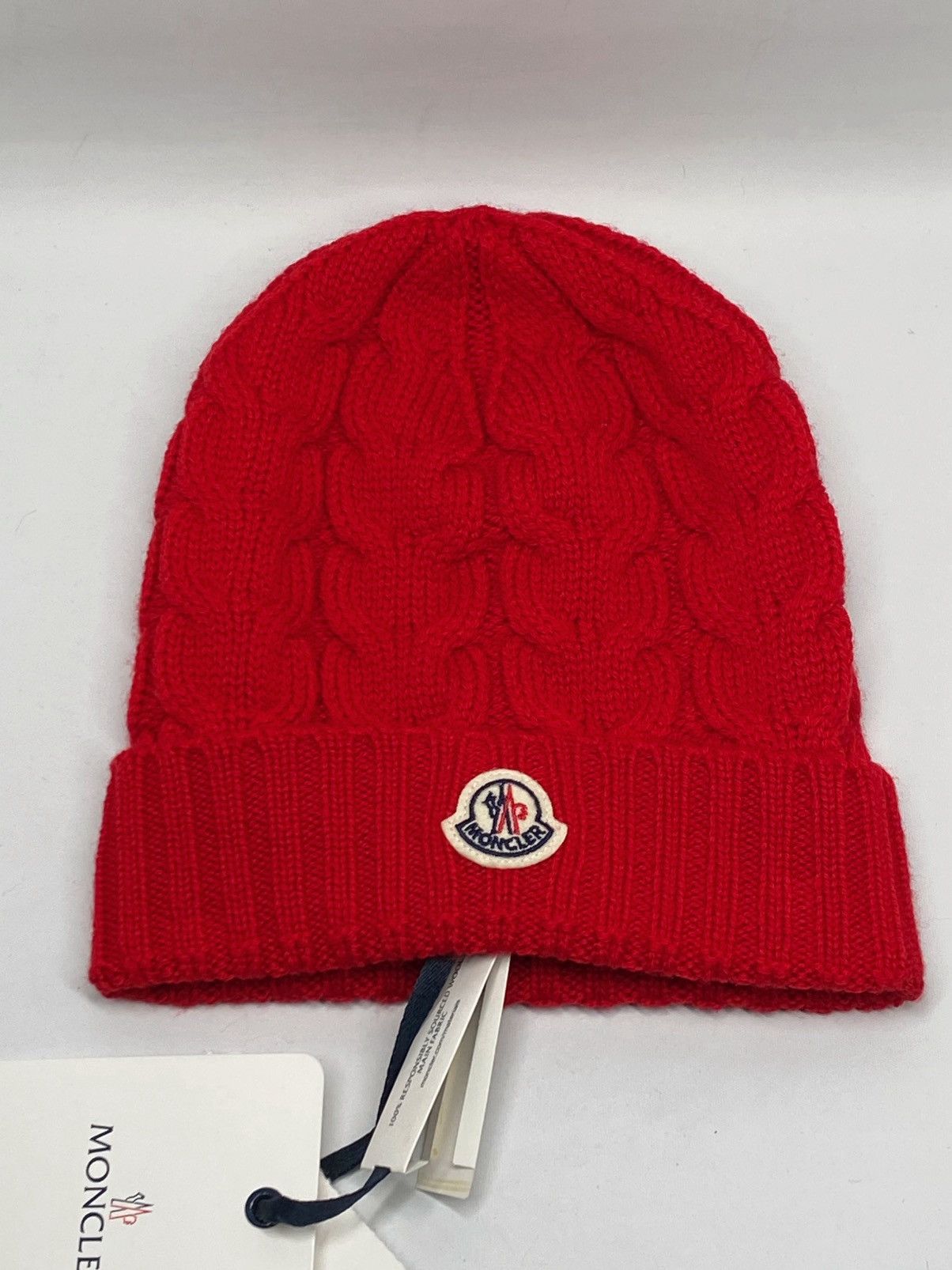 Moncler Moncler Kid’s Cable Knit Logo Beanie Hat size L(12-14 yrs) Size ONE SIZE - 2 Thumbnail