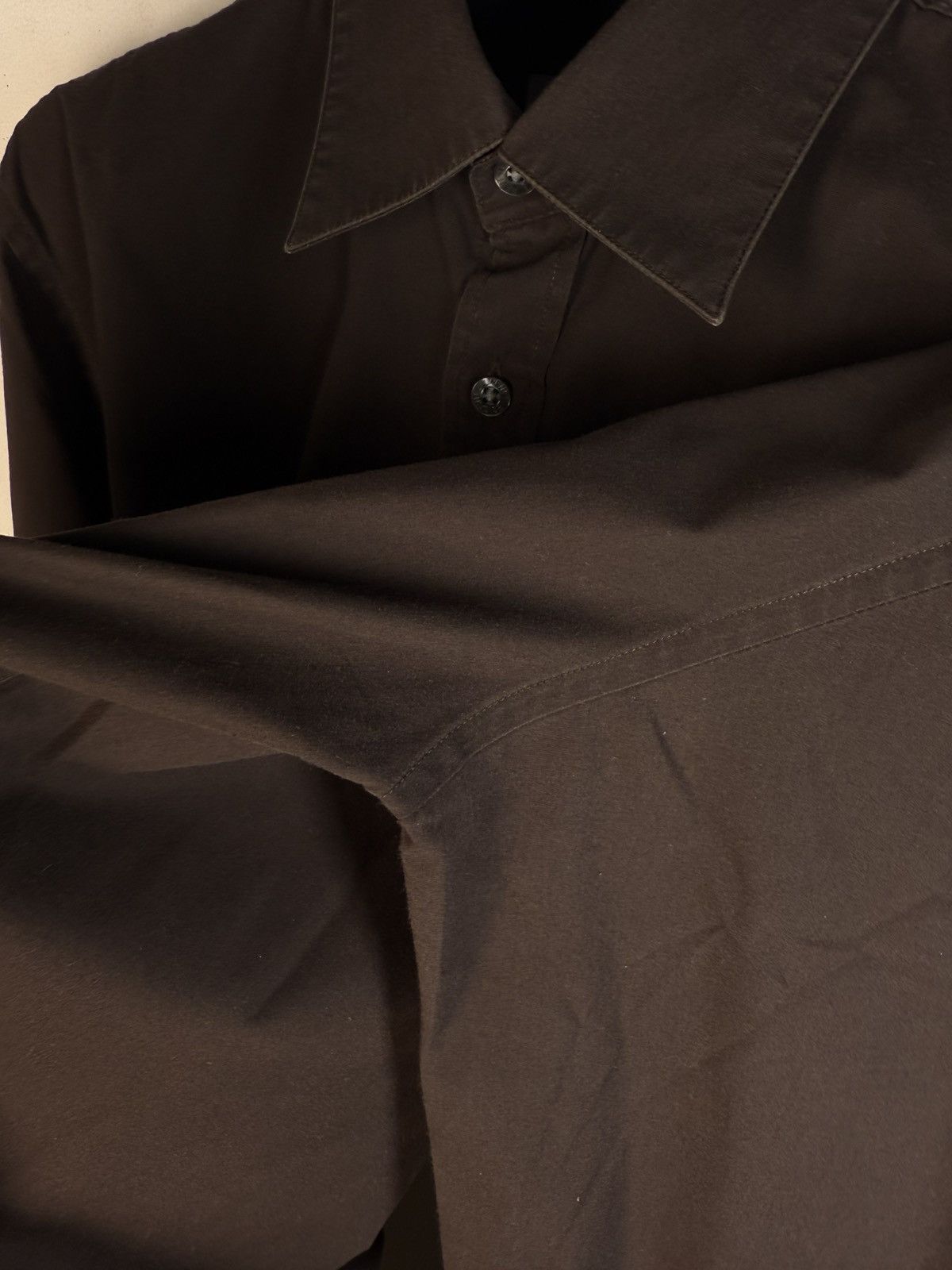 Yves Saint Laurent Brown YSL Shirt Button Up Dress Luxury Casual Collar Y2k Size US S / EU 44-46 / 1 - 22 Thumbnail