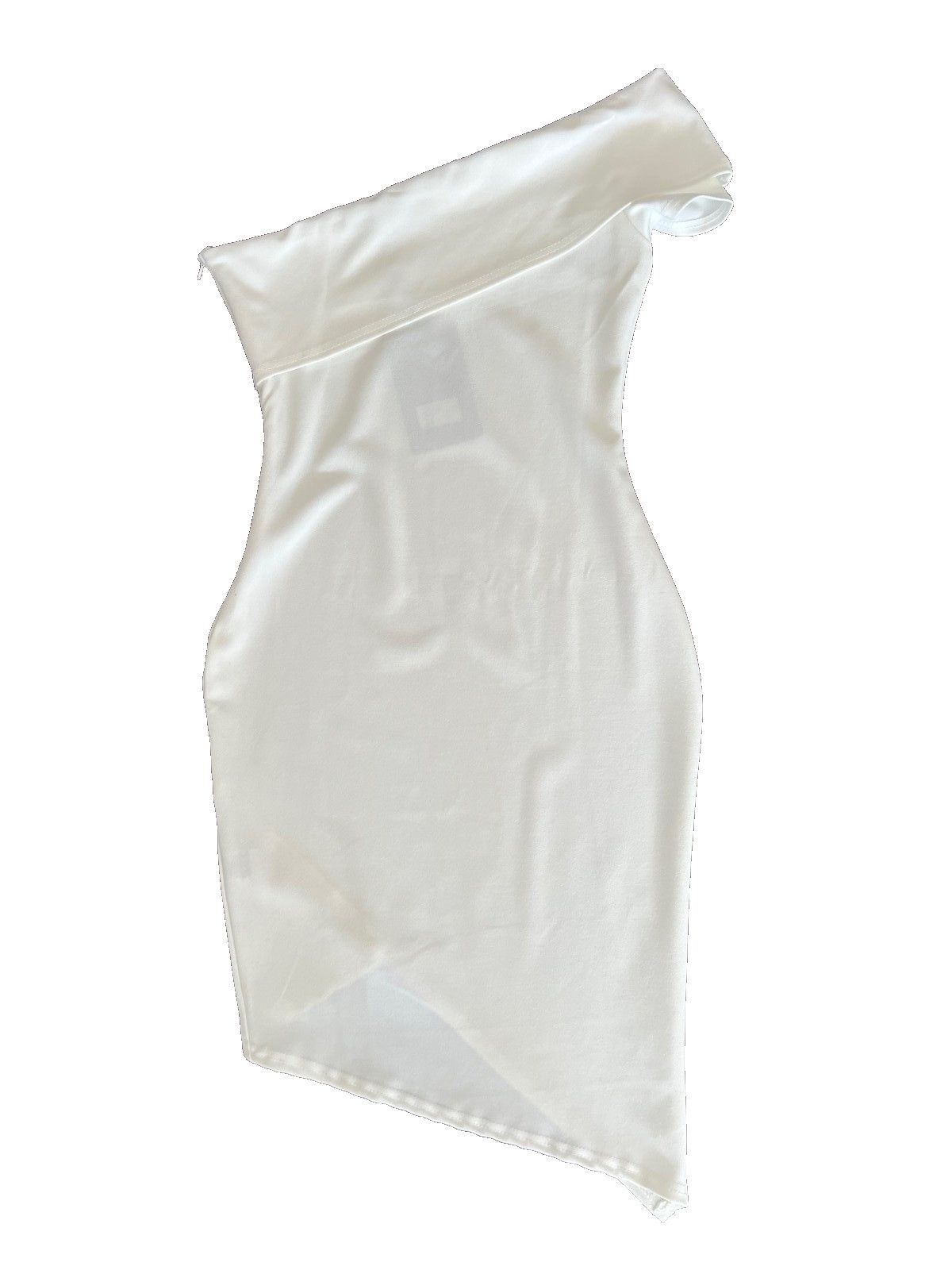 Missguided Miss Guided Asymmetric White Dress ( US 4 ) Size S / US 4 / IT 40 - 3 Thumbnail