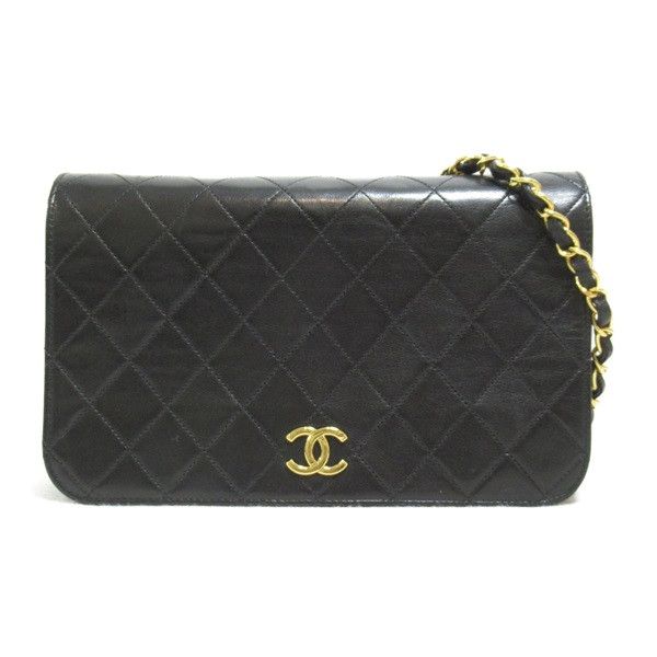 image of Chanel Quilted Cc Full Flap Crossbody Bag in Black, Women's