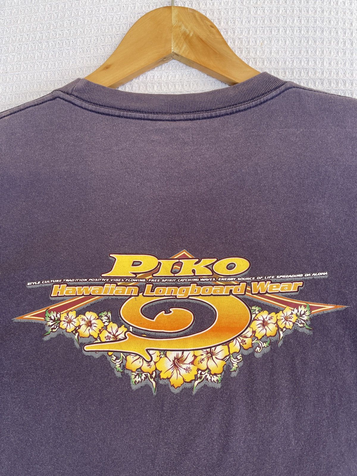 Vintage Last Drop🔥Steals🔥Vintage90s Piko Hawaiian Longboard Surf Tee Size US L / EU 52-54 / 3 - 13 Thumbnail