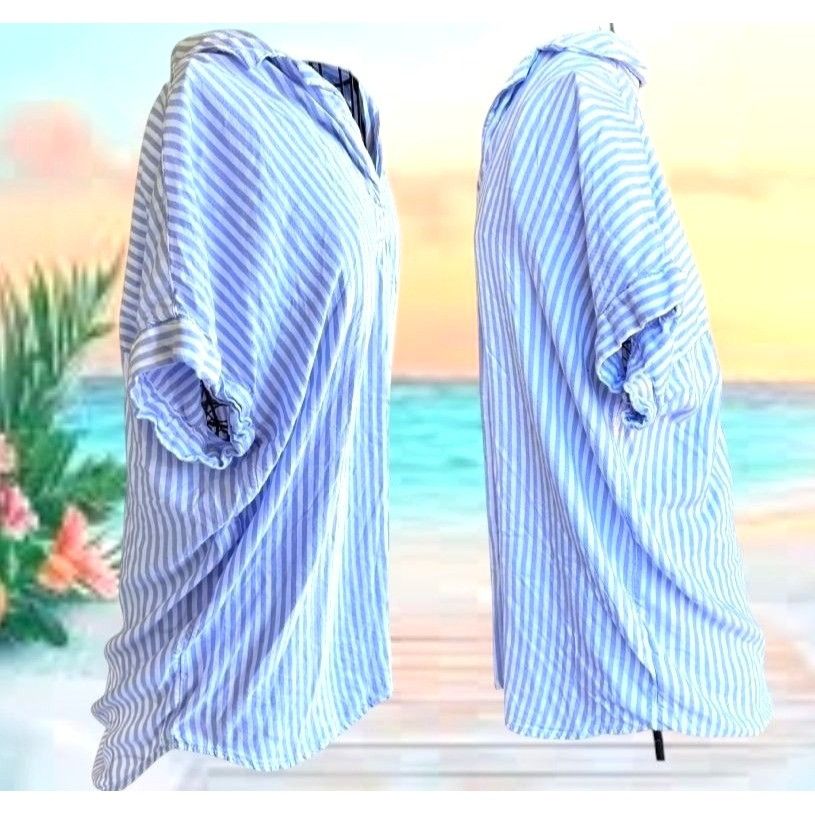 Other Beach Lunch Lounge Kenzie Shirt Small Blue White Striped Size S / US 4 / IT 40 - 4 Thumbnail