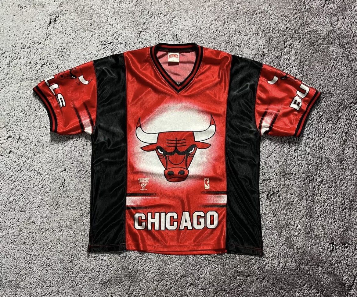 NBA × Vintage Vintage 90's Chincago Bulls NBA Shirt Nutmeg Size L Size US L / EU 52-54 / 3 - 1 Thumbnail
