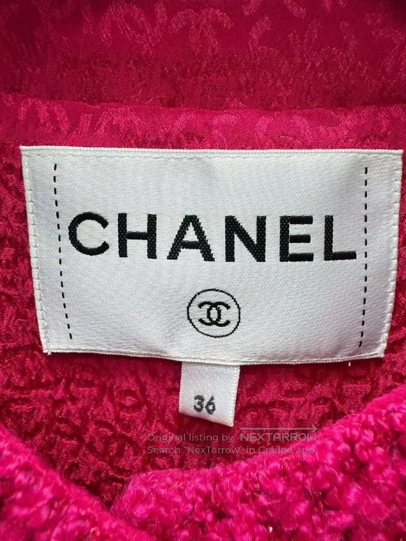 Chanel Chanel Rose-red diamond-buttoned short coat Size XS / US 0-2 / IT 36-38 - 6 Thumbnail