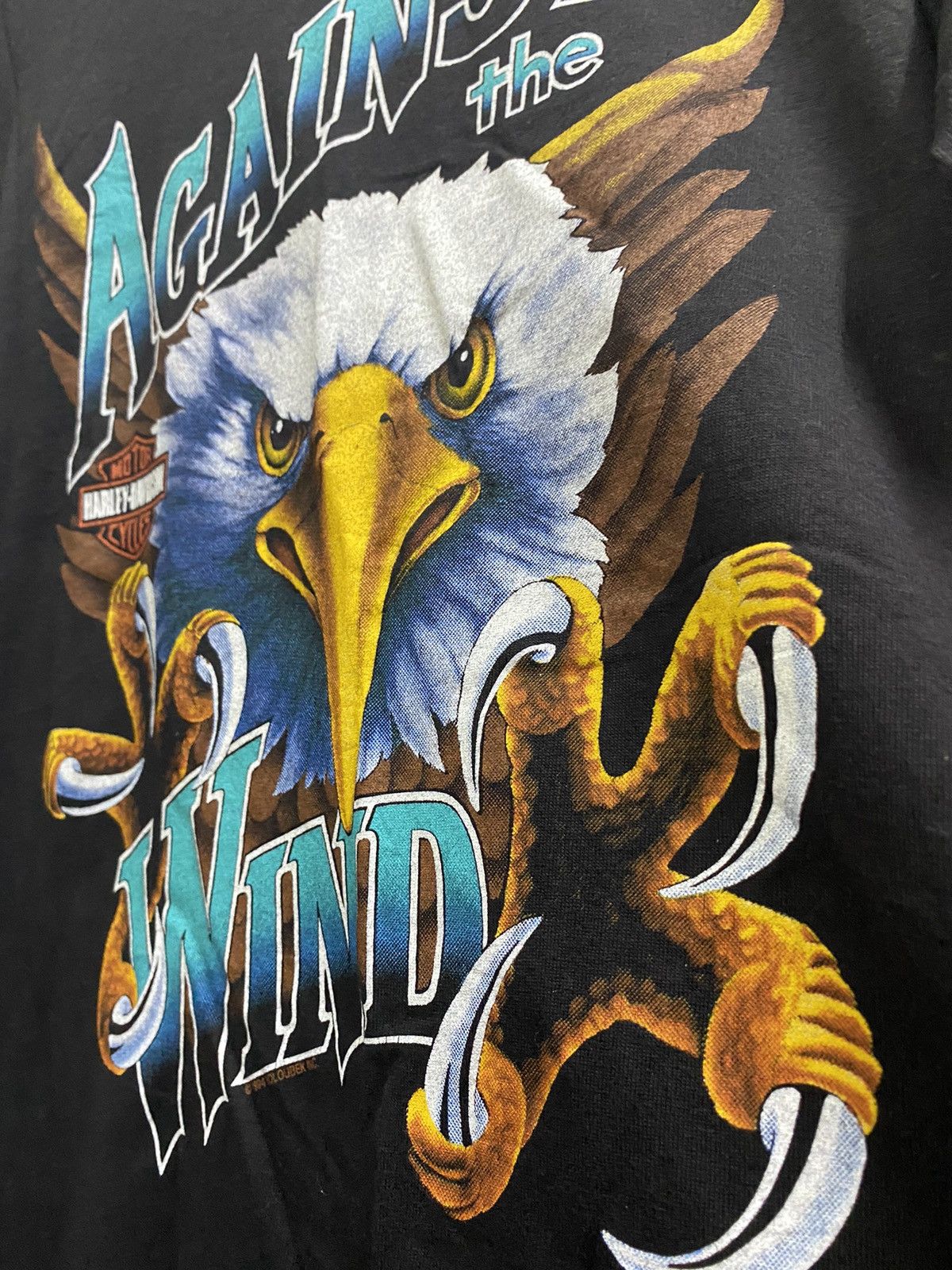 Harley Davidson × Vintage VINTAGE HARLEY DAVIDSON AGAINST THE WIND Size US L / EU 52-54 / 3 - 11 Thumbnail
