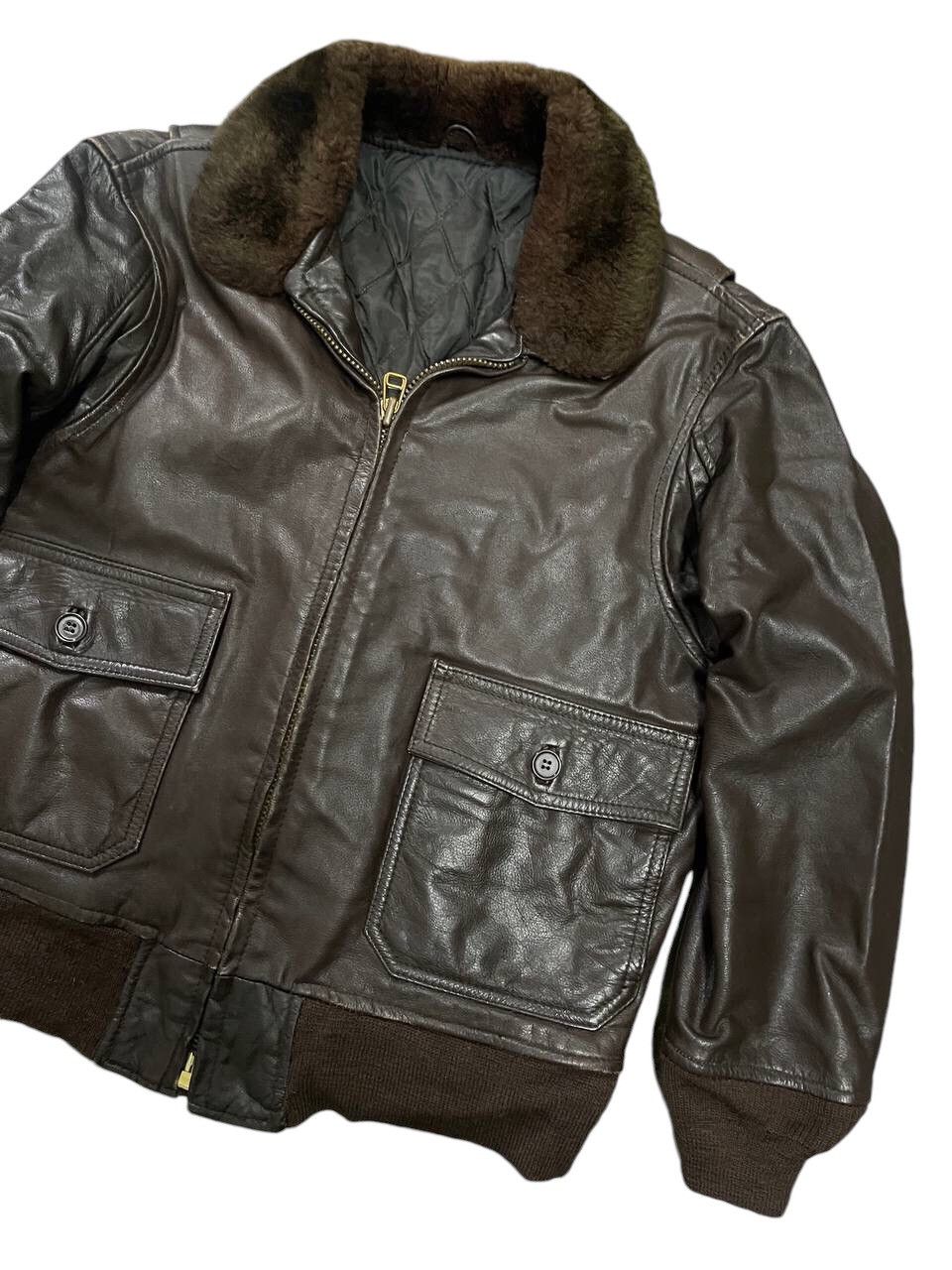 Vintage 💥 Vintage A-2 Leather Flight Jacket💥 Size US M / EU 48-50 / 2 - 4 Thumbnail