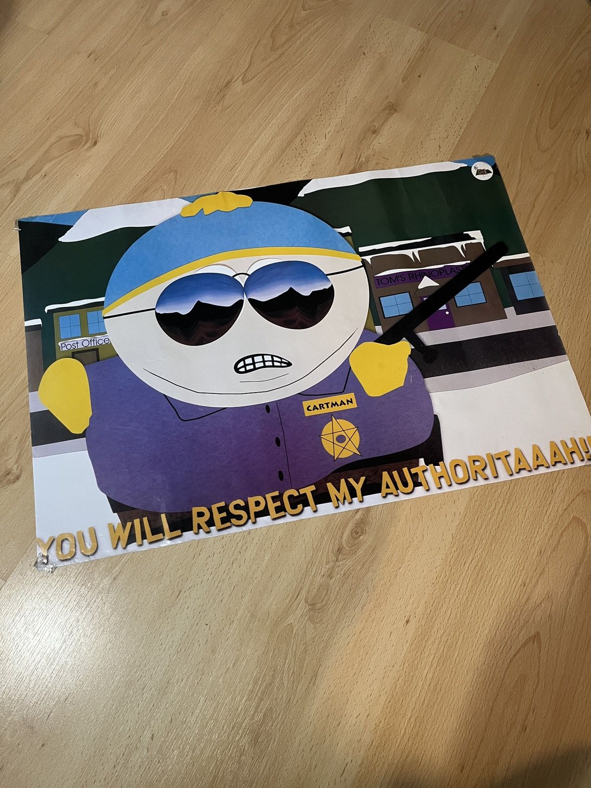 image of Cartoon Network Cartman South Park Vintage Poster in White, Men's