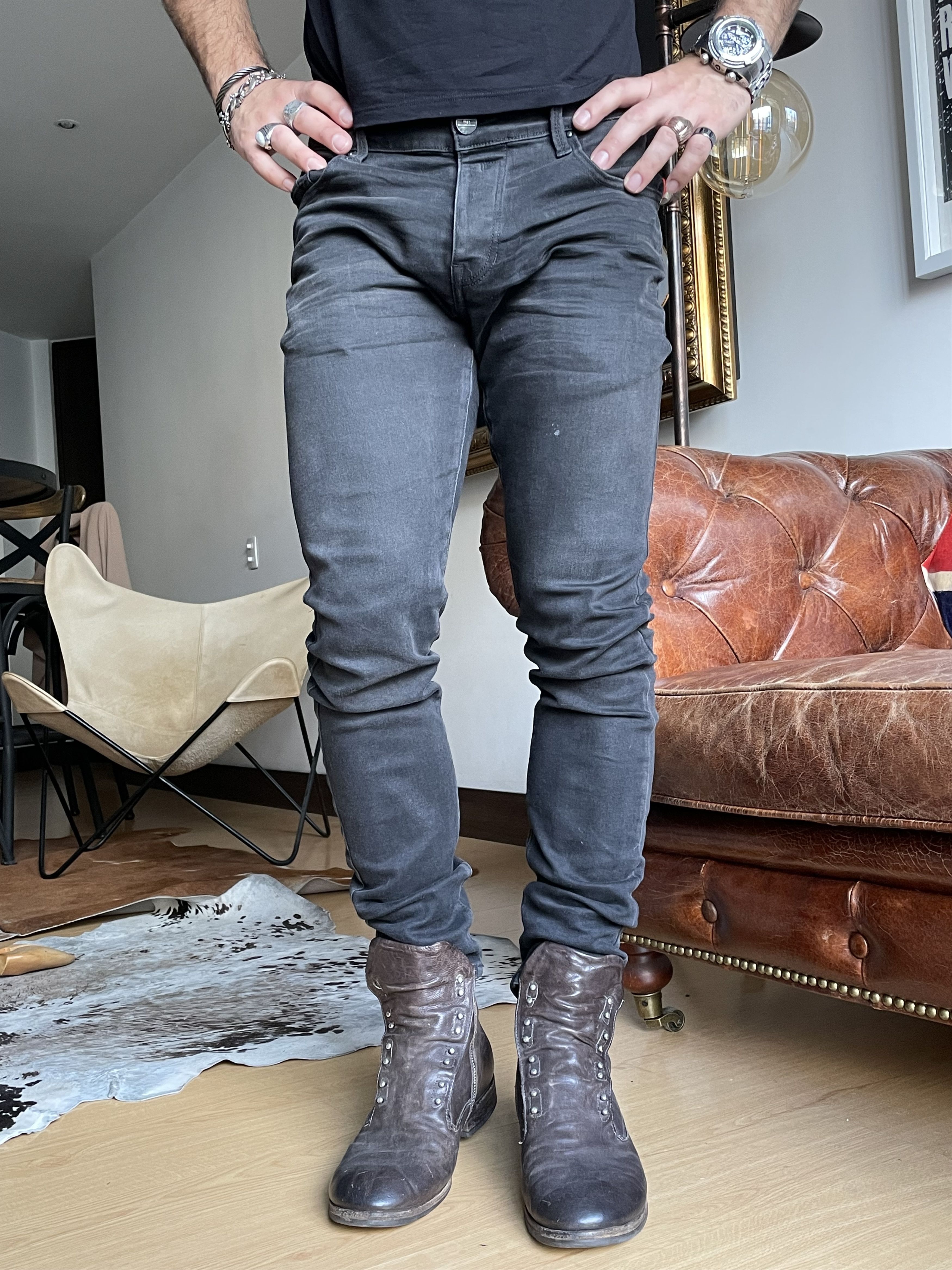 Allsaints AS 98 All Saints Brown Leather Boots Distressed Size US 10 / EU 43 - 2 Thumbnail