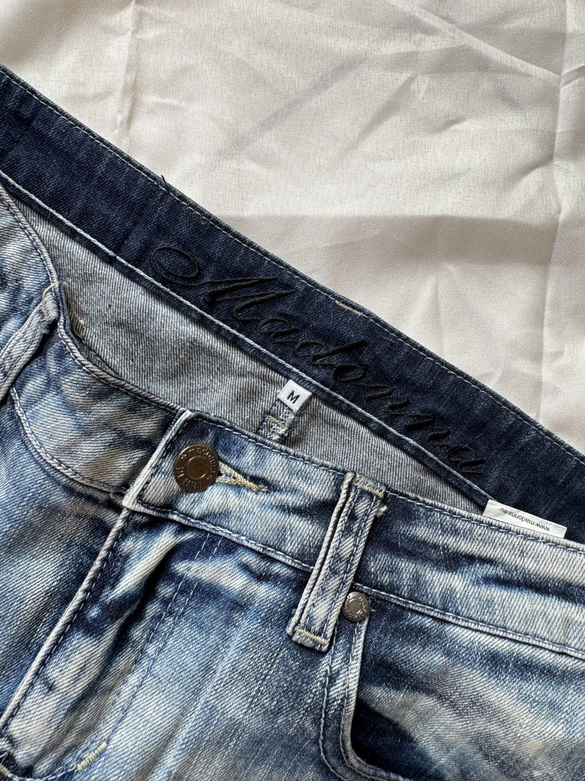 Hysteric Glamour Madonna Vintage Y2K Super Sexy Low Rise Mini Denim Skirt Size 29" - 8 Thumbnail