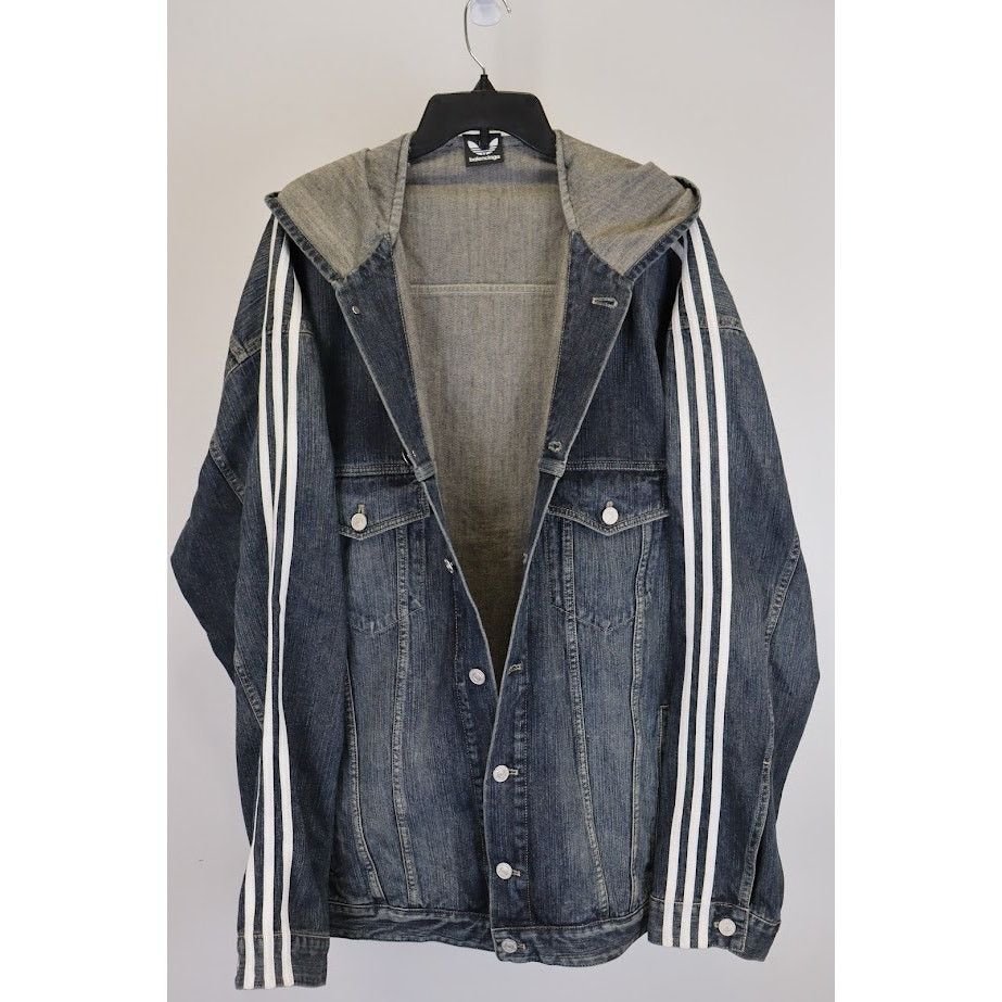 Adidas × Balenciaga o1rshd1 Denim Jacket in Indigo Size US L / EU 52-54 / 3 - 6 Thumbnail
