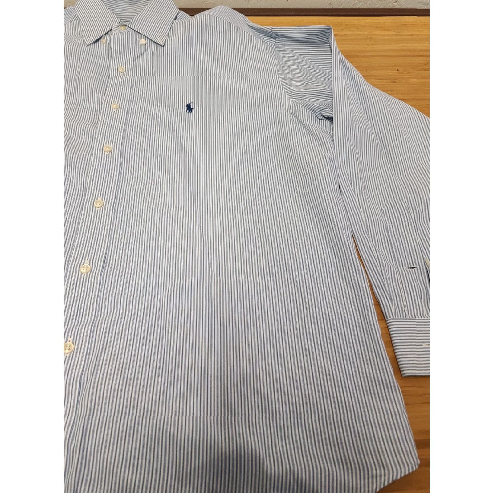 Ralph Lauren Ralph Lauren Shirt Men L Blue Striped Button-Down Long Sleeve Size US L / EU 52-54 / 3 - 2 Thumbnail
