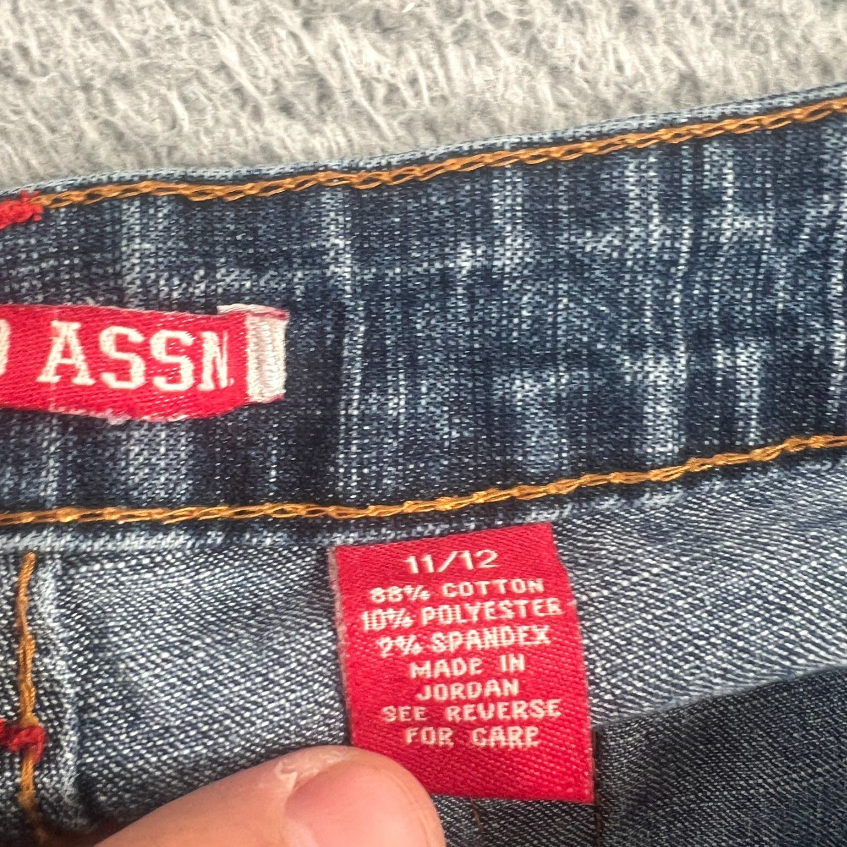 Vintage US Polo Assn. Jeans - Women - 12 - Bootcut Flare - Blue Denim - 32 Inseam - Low Rise - 90s Boho Retro Embroidered Logo Pockets Stretch Size 34" / US 12 / IT 48 - 7 Thumbnail