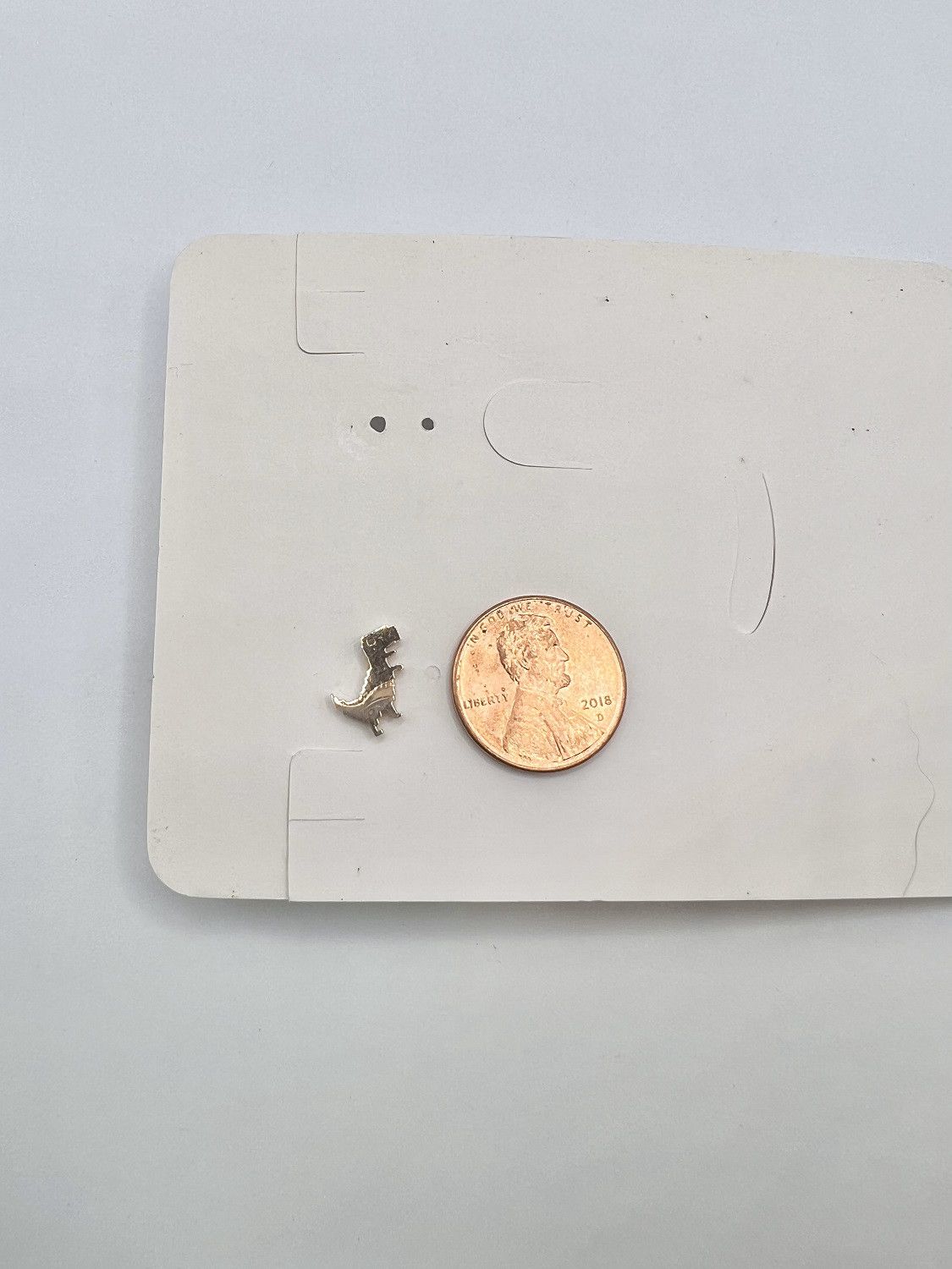 Jewelry Dinosaur Rose Gold Stud Earrings Size ONE SIZE - 3 Thumbnail