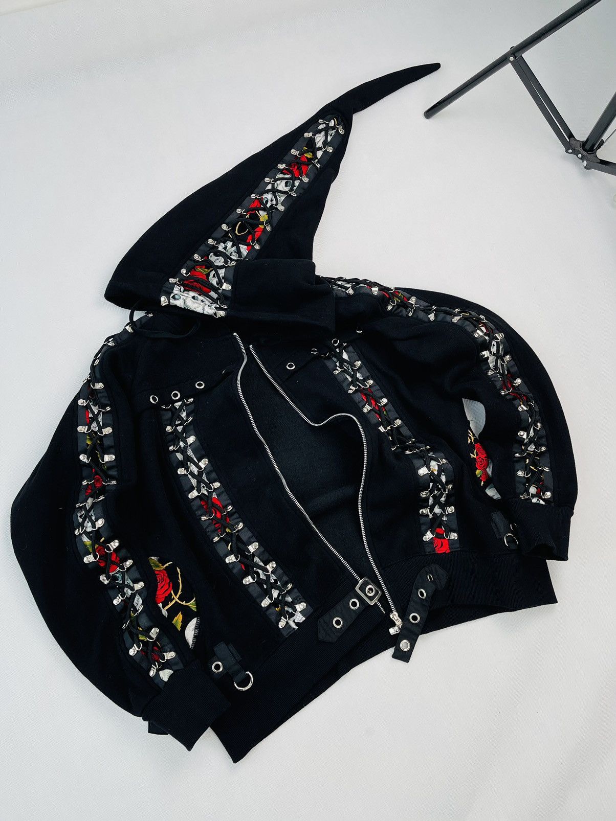 Vintage Cyber Y2K Opium Zip Hoodie Affliction Style Gothic