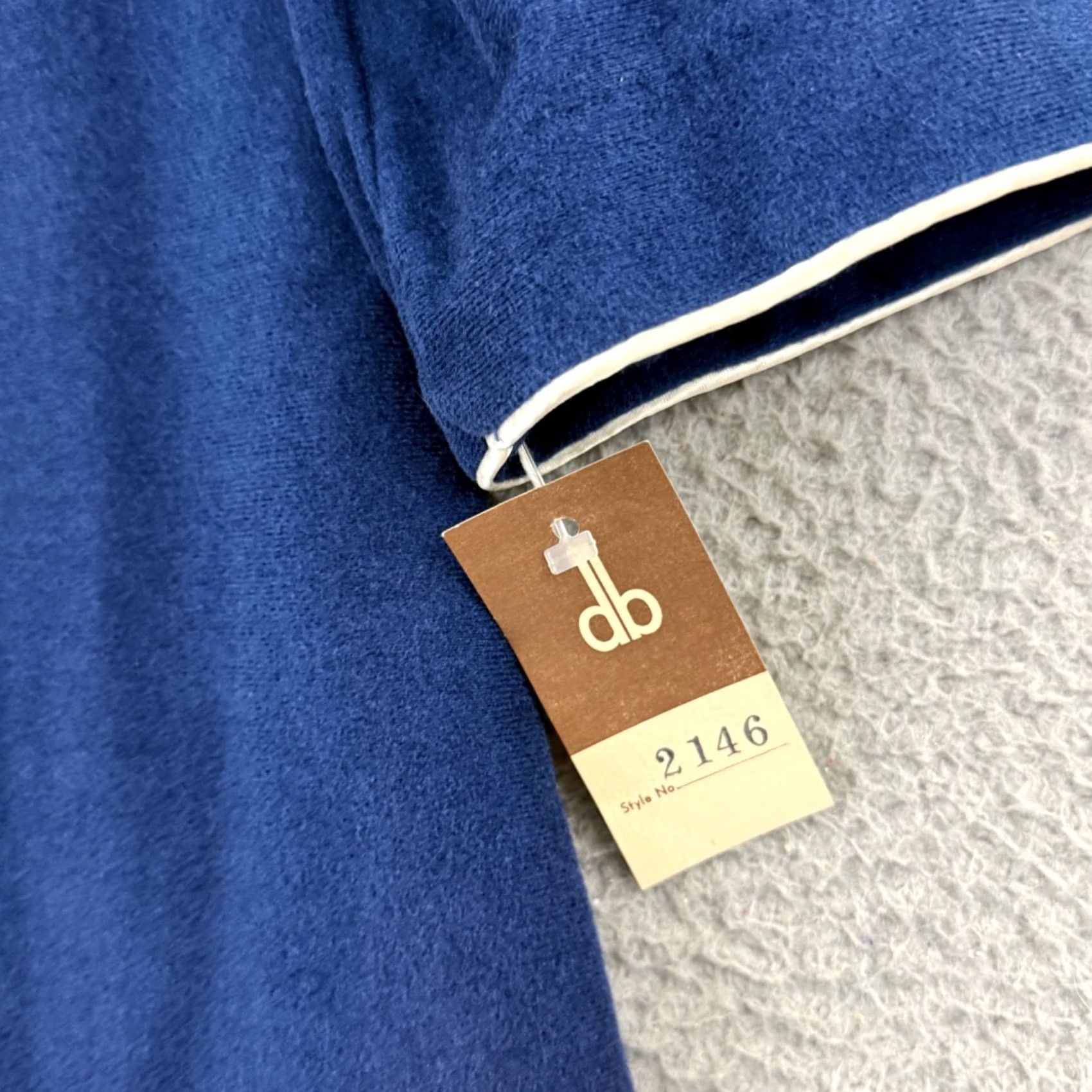 Velour VINTAGE David Brown California Maxi Dress Womens Small Blue 70s Velour Zip NWT Size S / US 4 / IT 40 - 4 Thumbnail