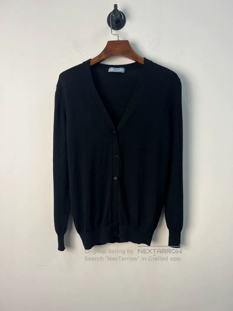 Prada Prada Black knitted woollen cardigan coat Size XS / US 0-2 / IT 36-38 - 1 Thumbnail
