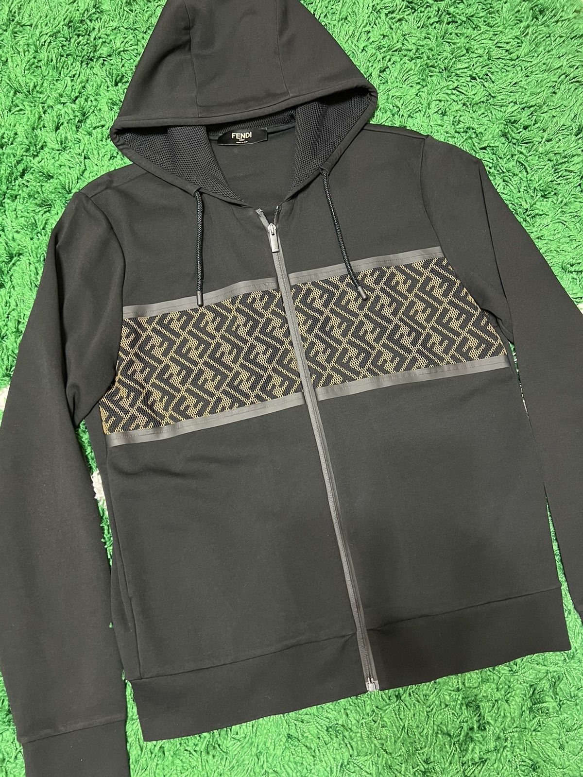 Fendi Panel Zip Hoodie