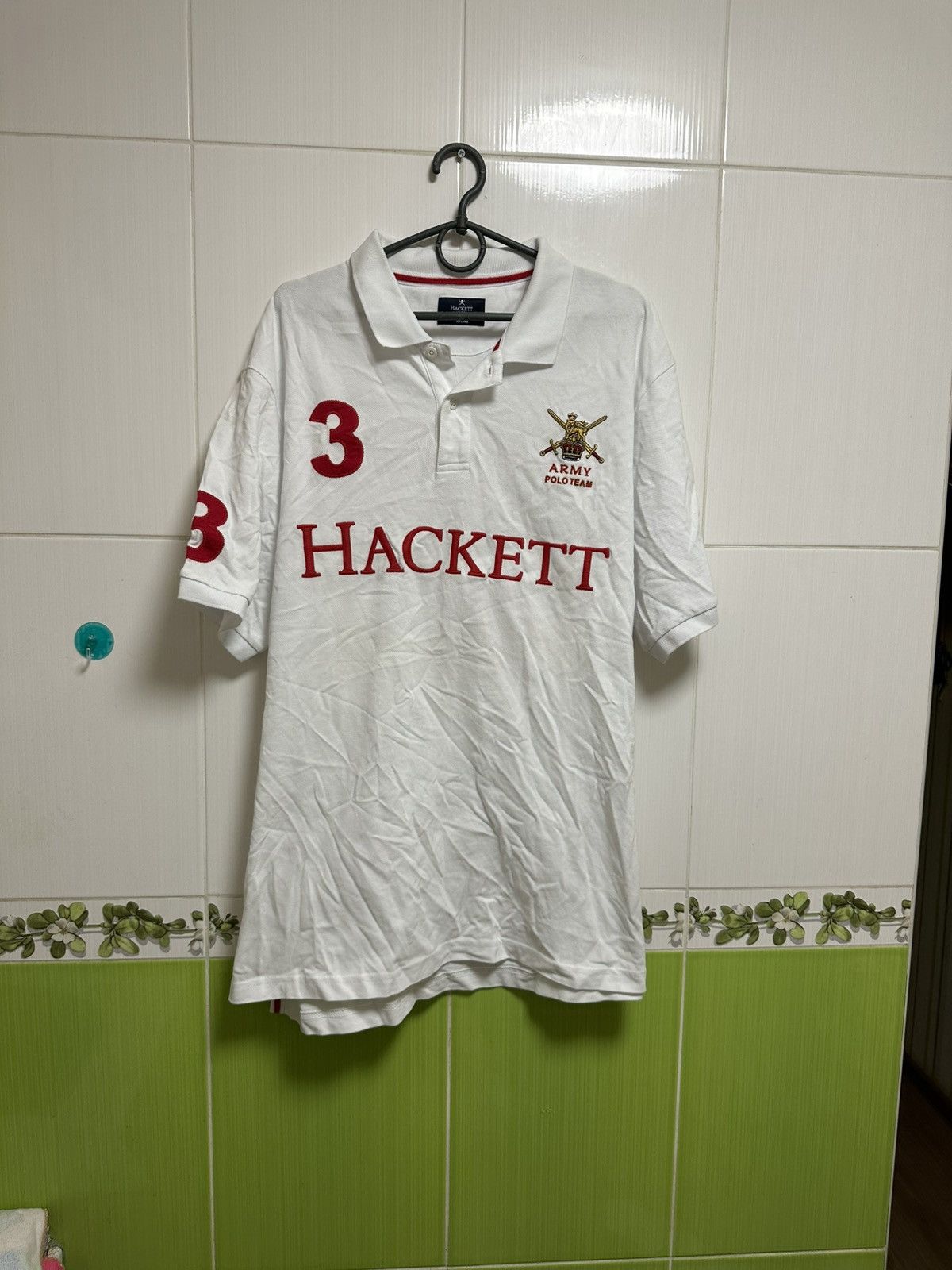 Hackett Hackett polo army 3 shirt white size XXL Size US XXL / EU 58 / 5 - 1 Thumbnail
