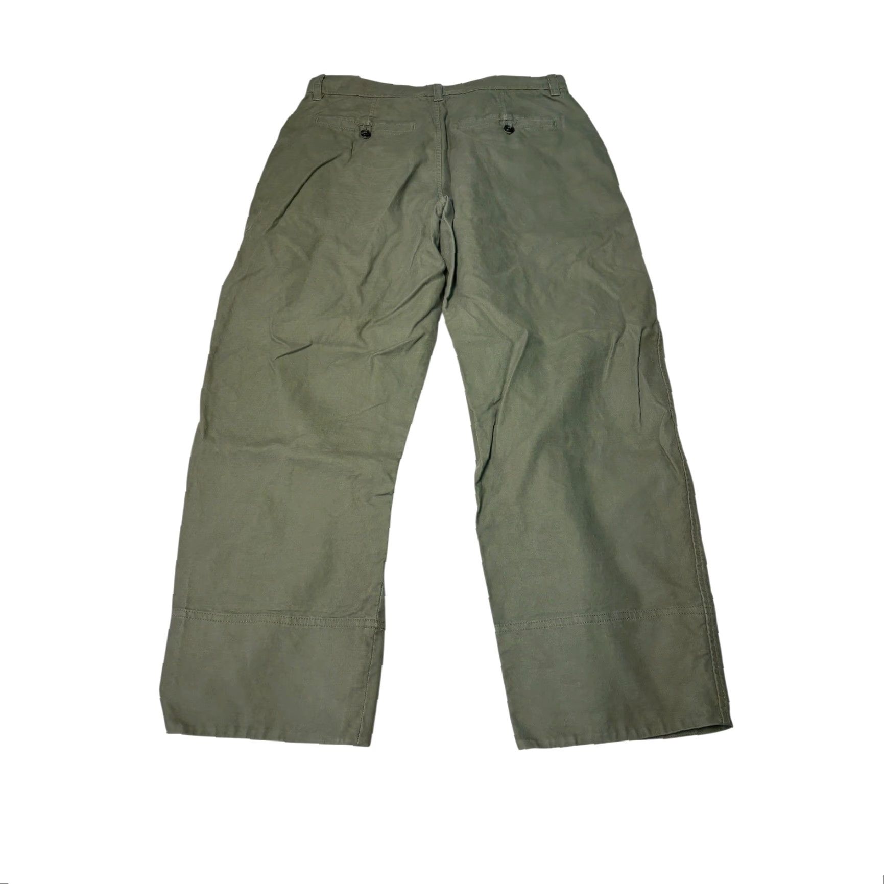 Cos COS Women Olive Green Wide Leg Trousers High Rise Straight Pants 33R x L26 Size 24" / US 00 / IT 34 - 7 Thumbnail