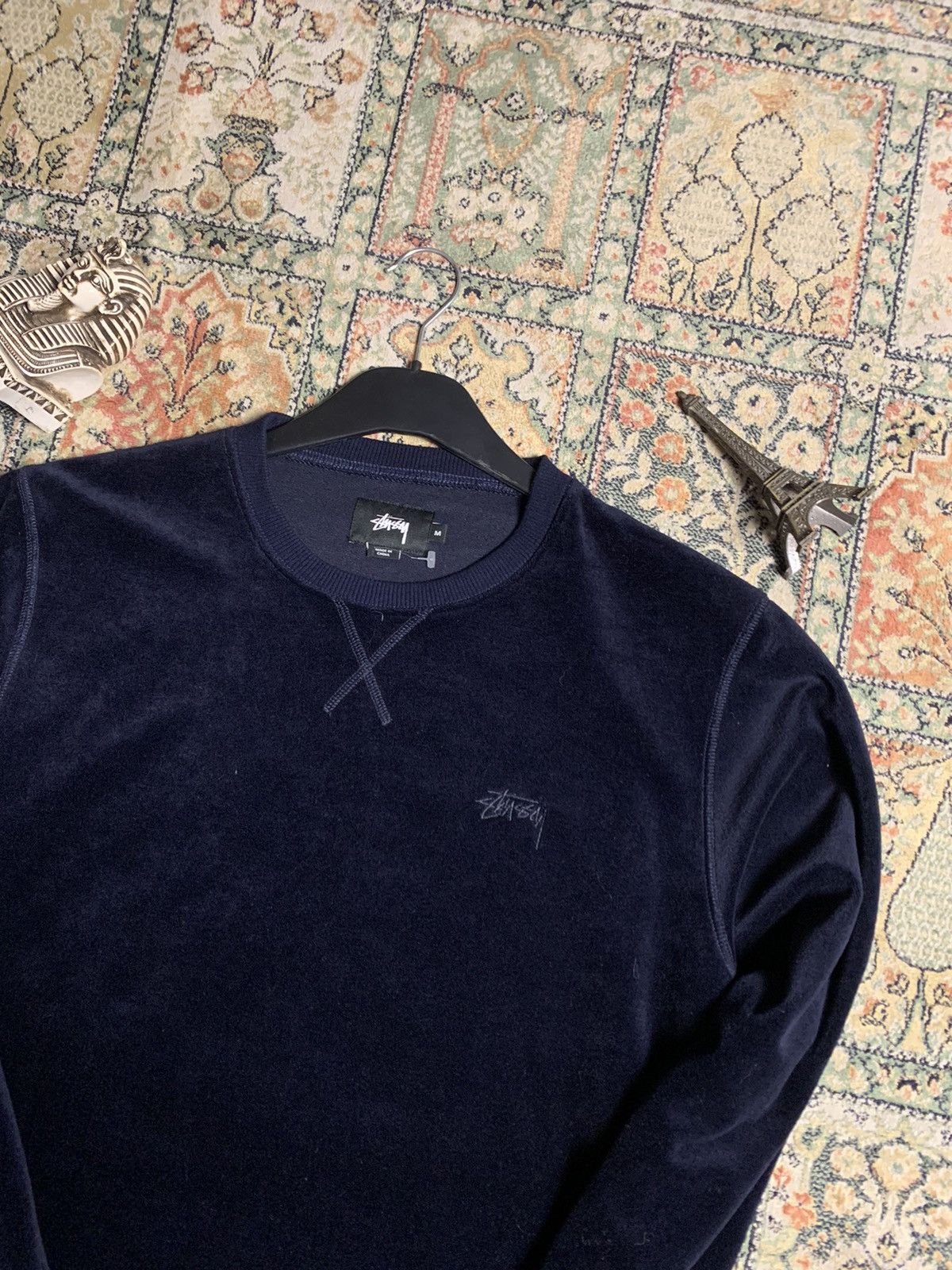 Stussy Stussy Suede Velour sweatshirt Medium Size US M / EU 48-50 / 2 - 2 Thumbnail