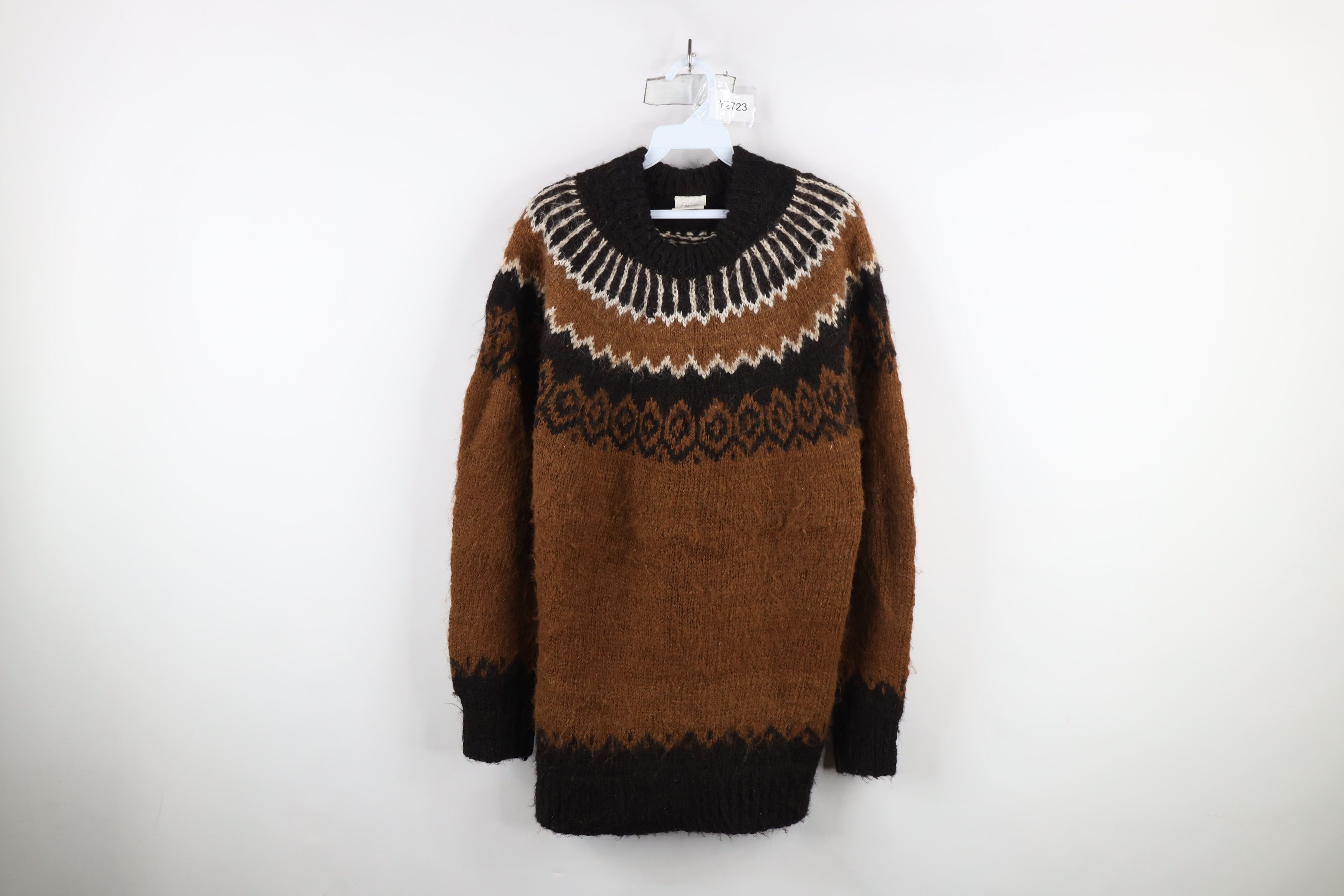 Vintage Vintage 90s Streetwear Alpaca Wool Knit Crewneck Sweater Size XL / US 12-14 / IT 48-50 - 1 Thumbnail