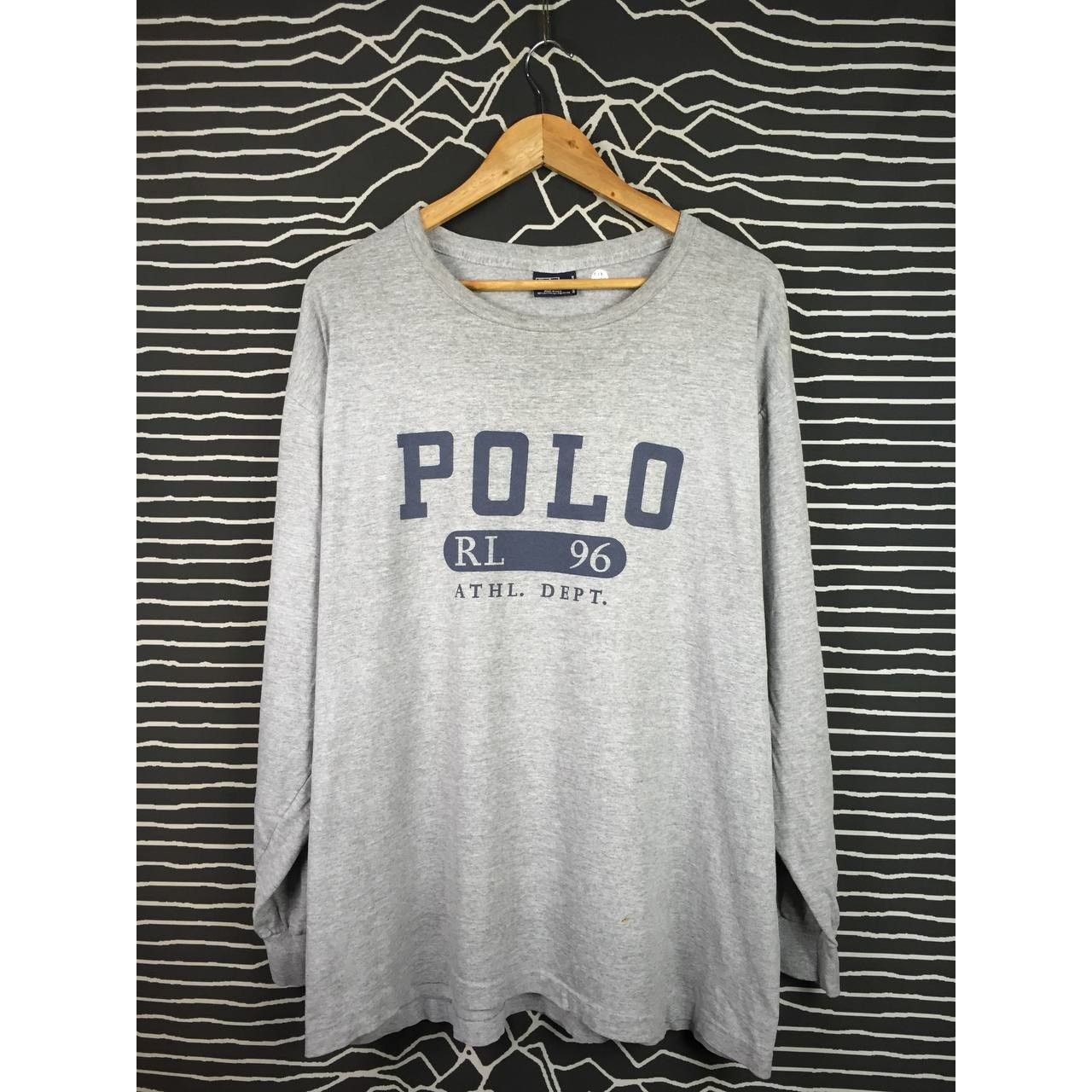 Polo Ralph Lauren × Vintage Vtg 90s Polo Ralph Lauren 96 Athletic Dept. Longsleeve Tee Size US XXL / EU 58 / 5 - 1 Thumbnail