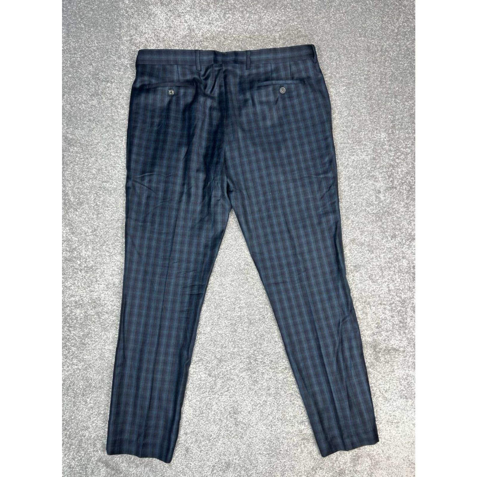 Paul Smith Paul Smith Mens Dress Pants 44 Multicolor Wool Plaid Mid Rise Straight Leg Formal Dress Pants Mens Size US 44 / EU 60 - 2 Thumbnail