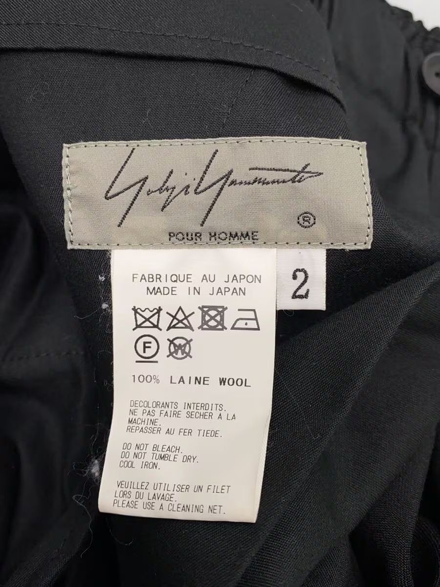 Yohji Yamamoto yohji yamamoto POUR HOMME 2/wool/black/plain Straight pants Size US 30 / EU 46 - 4 Thumbnail
