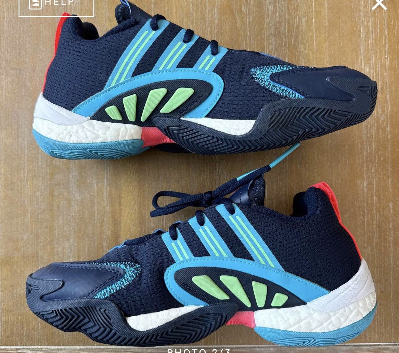 Adidas Crazy BYW 2.0 ‘Collegiate Navy Signal Cyan’ Size US 8 / EU 41 - 7 Thumbnail