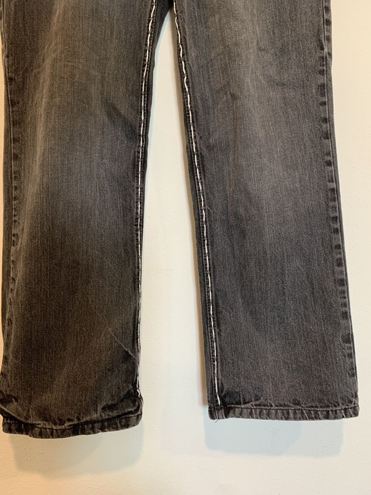Japanese Brand Vintage Xotix leather detailed baggy jeans Size US 34 / EU 50 - 5 Thumbnail