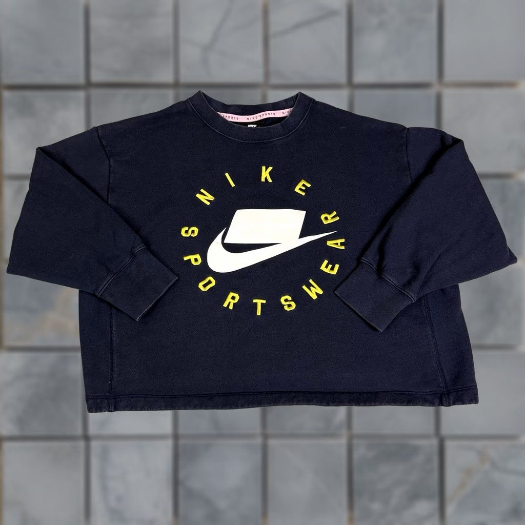 Nike Nike Sportswear Sweatshirt Womens Medium Blue Logo Oversized Pullover Shirt Size M / US 6-8 / IT 42-44 - 1 Thumbnail