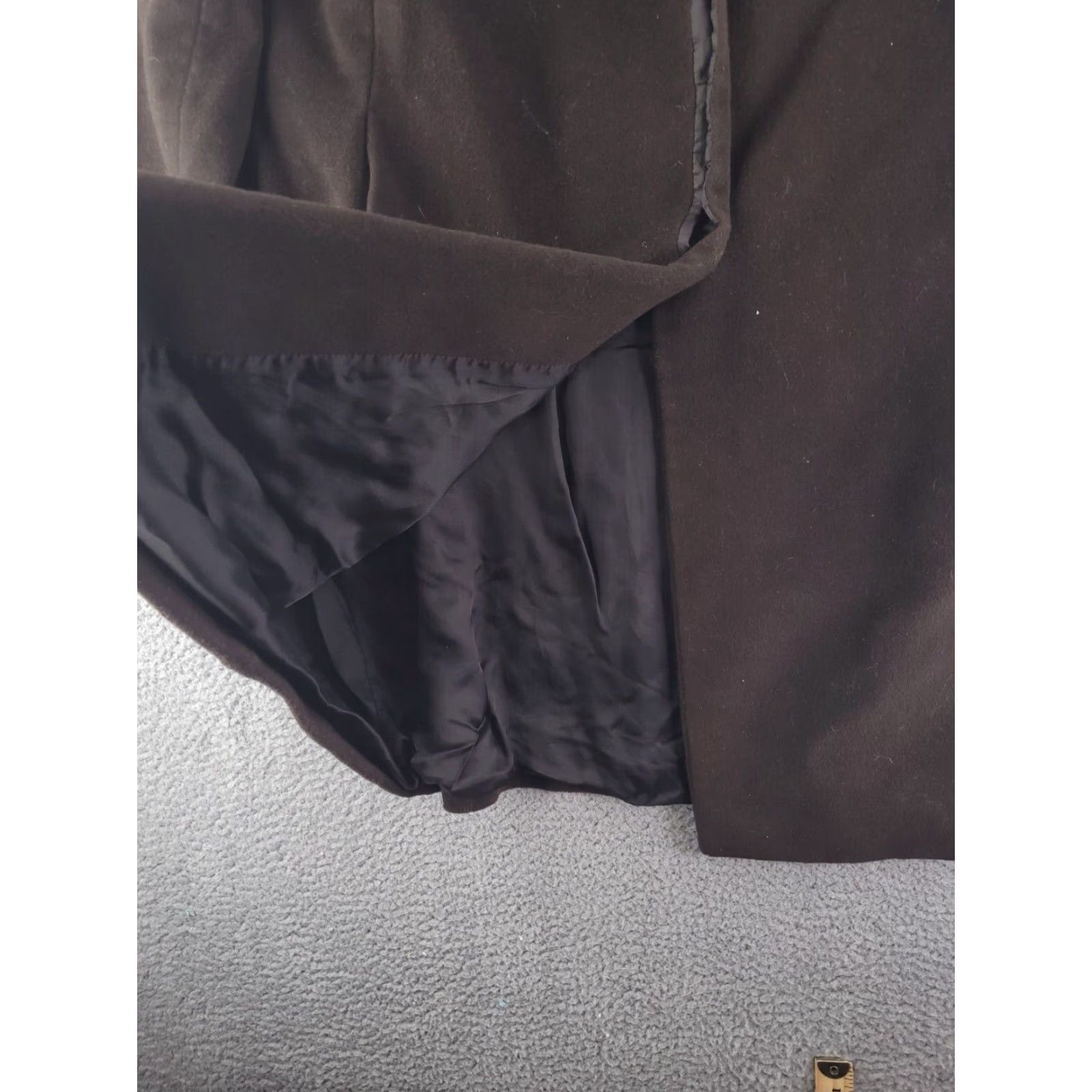 Vintage Rodel Made in Italy Coat Womens 14 Brown 100% Wool Button Trench Overcoat Size XL / US 12-14 / IT 48-50 - 5 Thumbnail