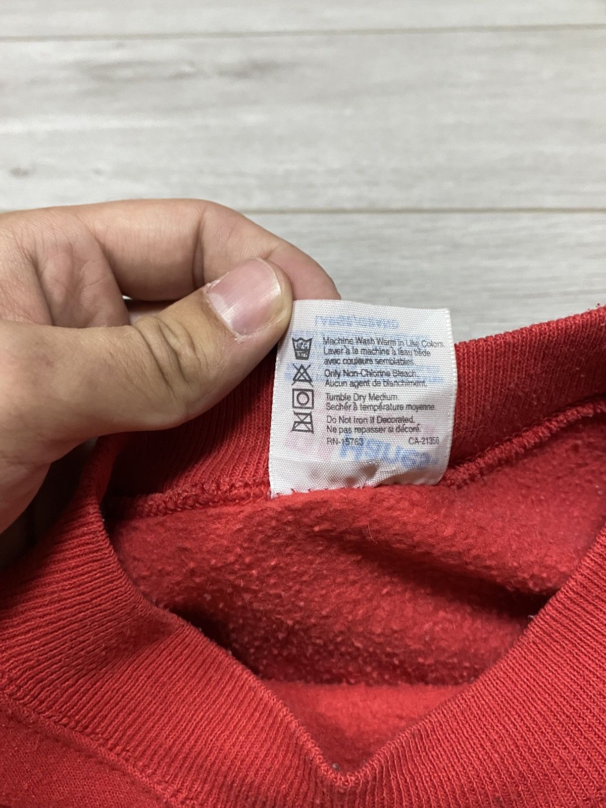 NBA NBA Hanes USA Chicago Bulls Sweatshirt Red big logo Size US L / EU 52-54 / 3 - 5 Thumbnail