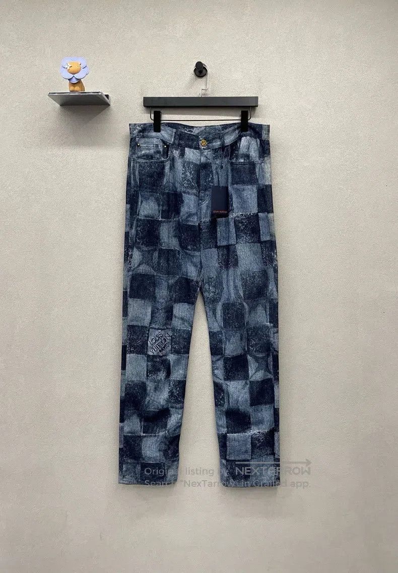 Louis Vuitton Louis Vuitton Blue checkered jeans Size US 34 / EU 50 - 1 Thumbnail