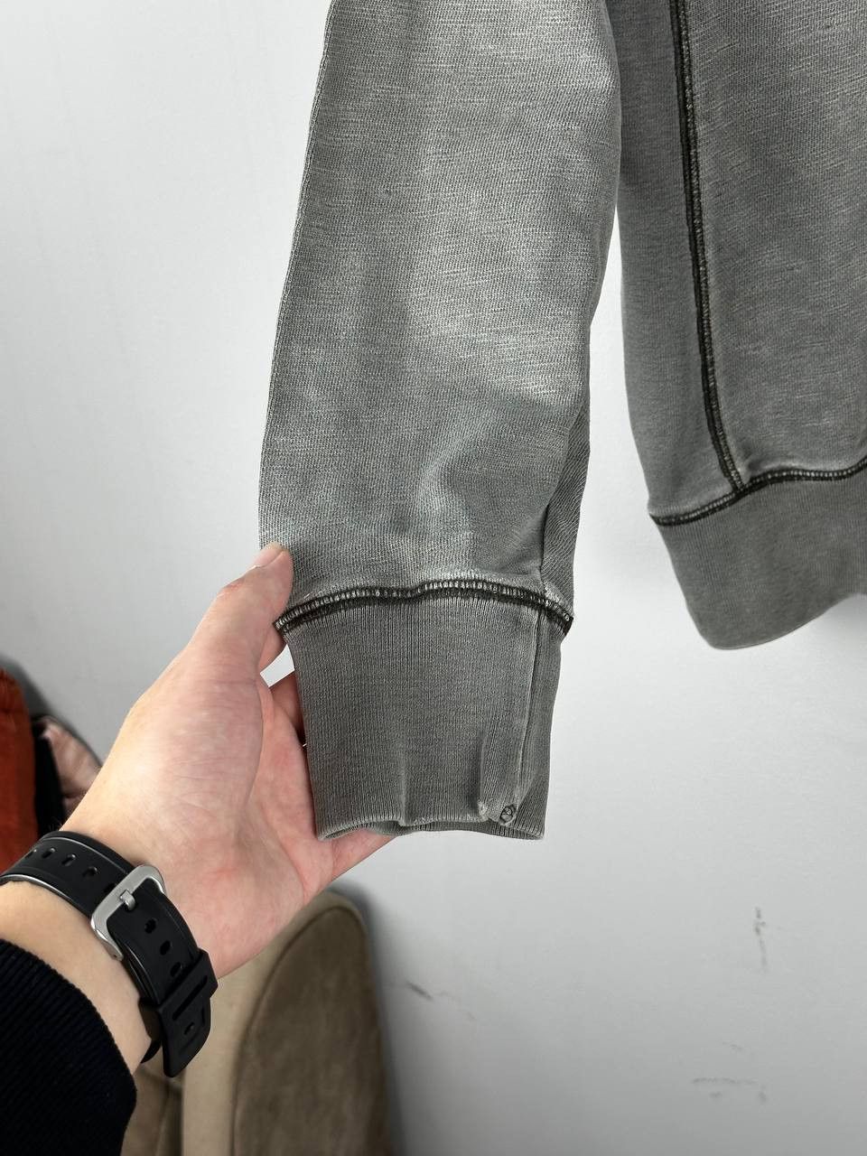 Nigel Cabourn Nigel Cabourn Utility Stone Wash Grey Army Sweatshirt Size US S / EU 44-46 / 1 - 8 Thumbnail