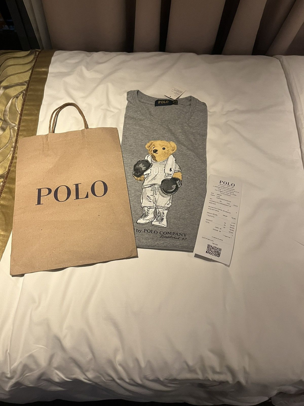 Polo Ralph Lauren Polo Ralph Lauren Bear Graphic T-Shirt Grey (Unisex) Size US M / EU 48-50 / 2 - 7 Thumbnail